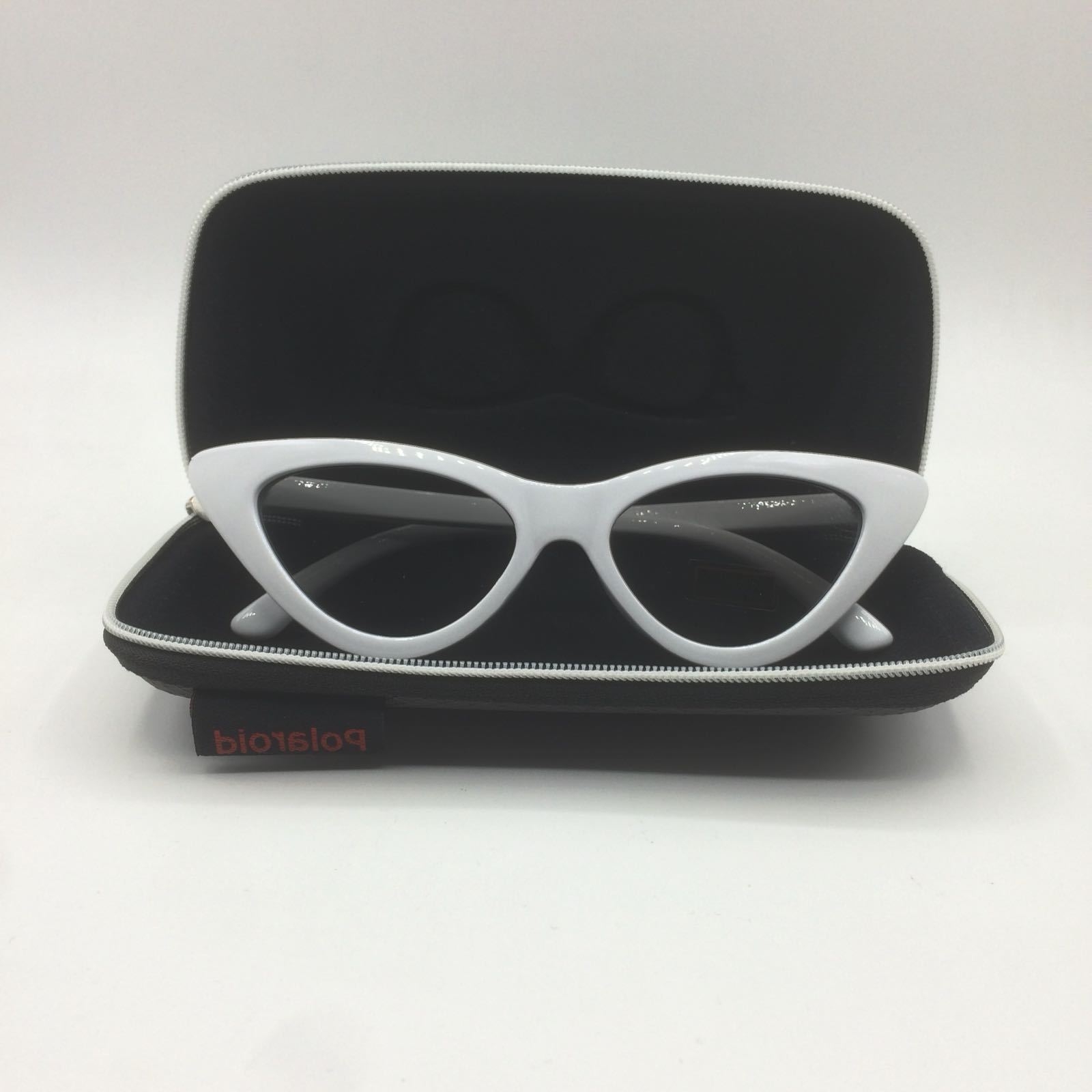 Occhiali da Sole Donna Occhi di Gatto Vintage Bianchi Ovale Cat Eye Eleganti