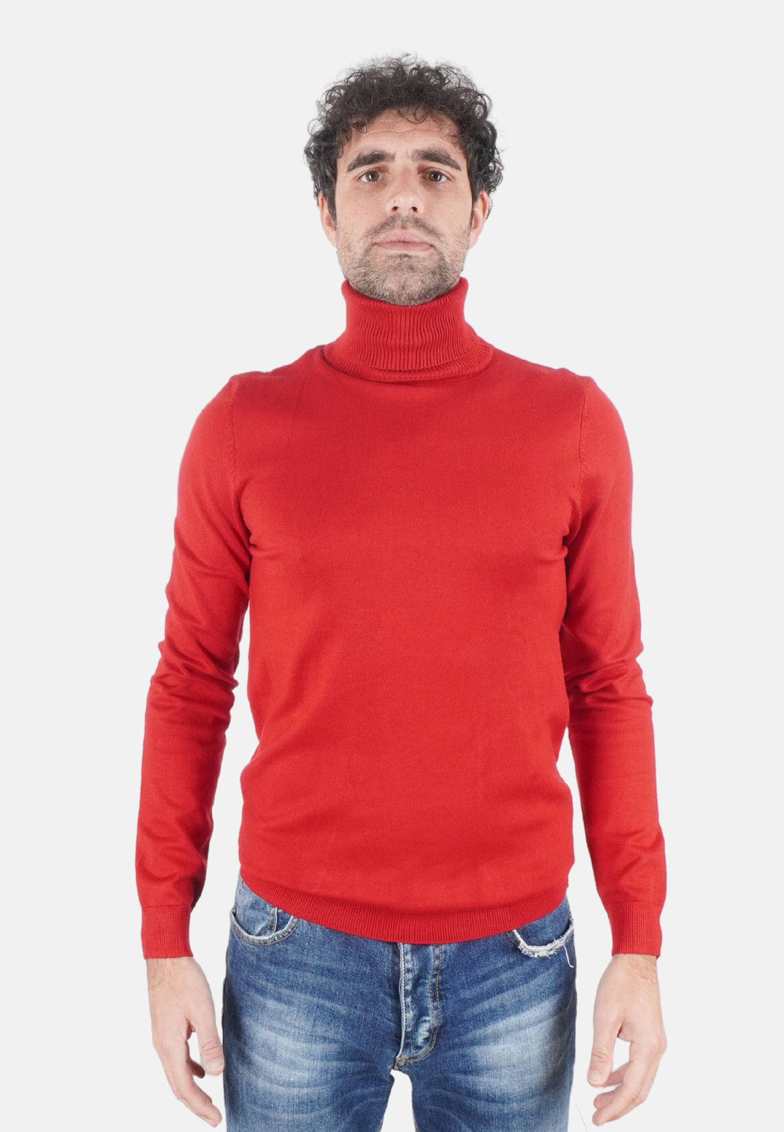 Dolcevita Uomo Invernale Maglione Collo Alto Tinta Unita Manica Lunga Maglia Sli - Imagen 26 de 32