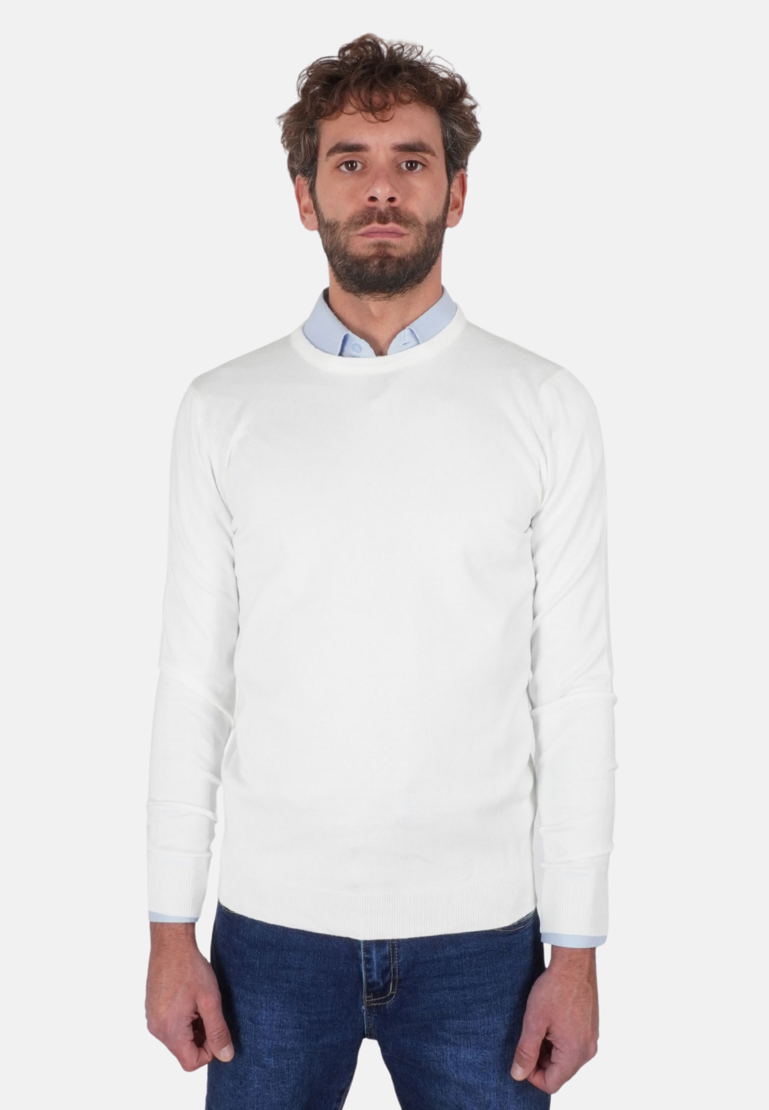 Maglione Uomo Invernale Elegante Manica Lunga Maglioncino Girocollo Pullover Sli - Imagen 14 de 27