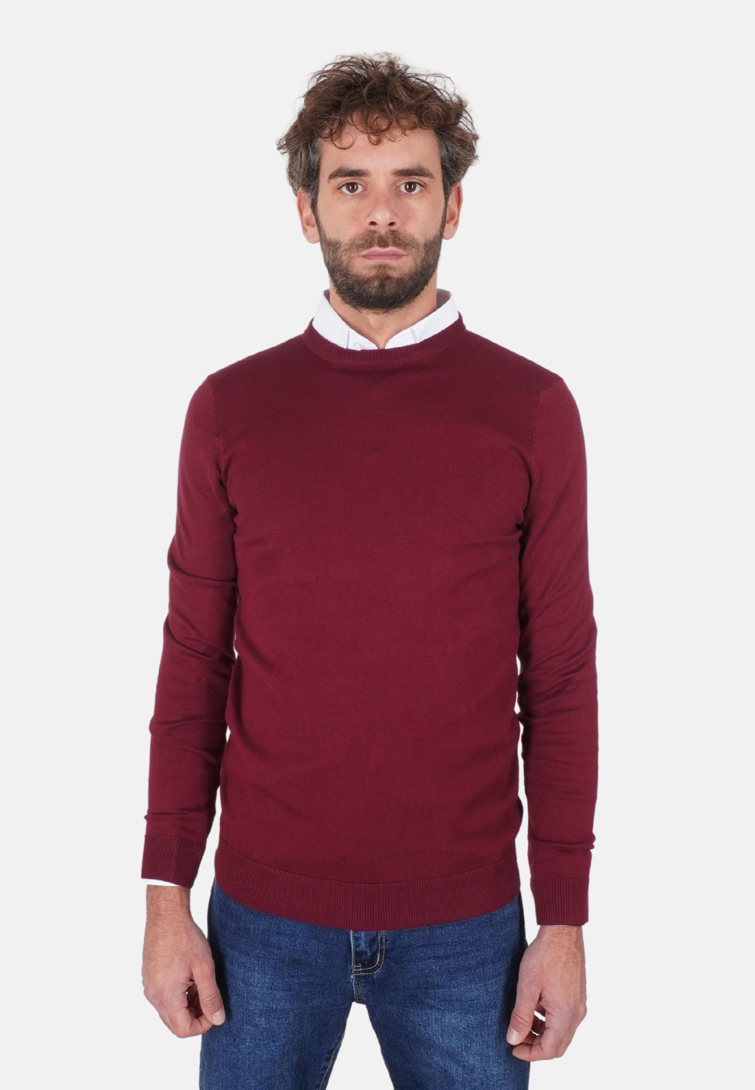 Maglione Uomo Invernale Elegante Manica Lunga Maglioncino Girocollo Pullover Sli - Imagen 21 de 27