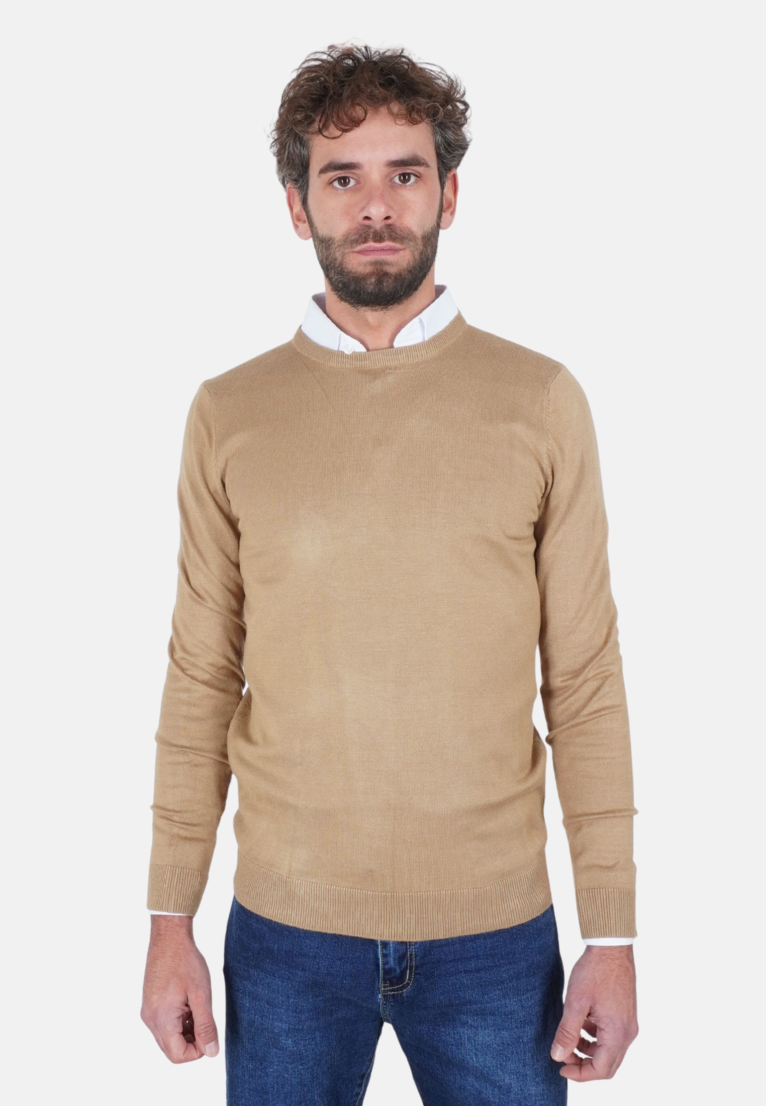 Maglione Uomo Invernale Elegante Manica Lunga Maglioncino Girocollo Pullover Sli - Imagen 15 de 27