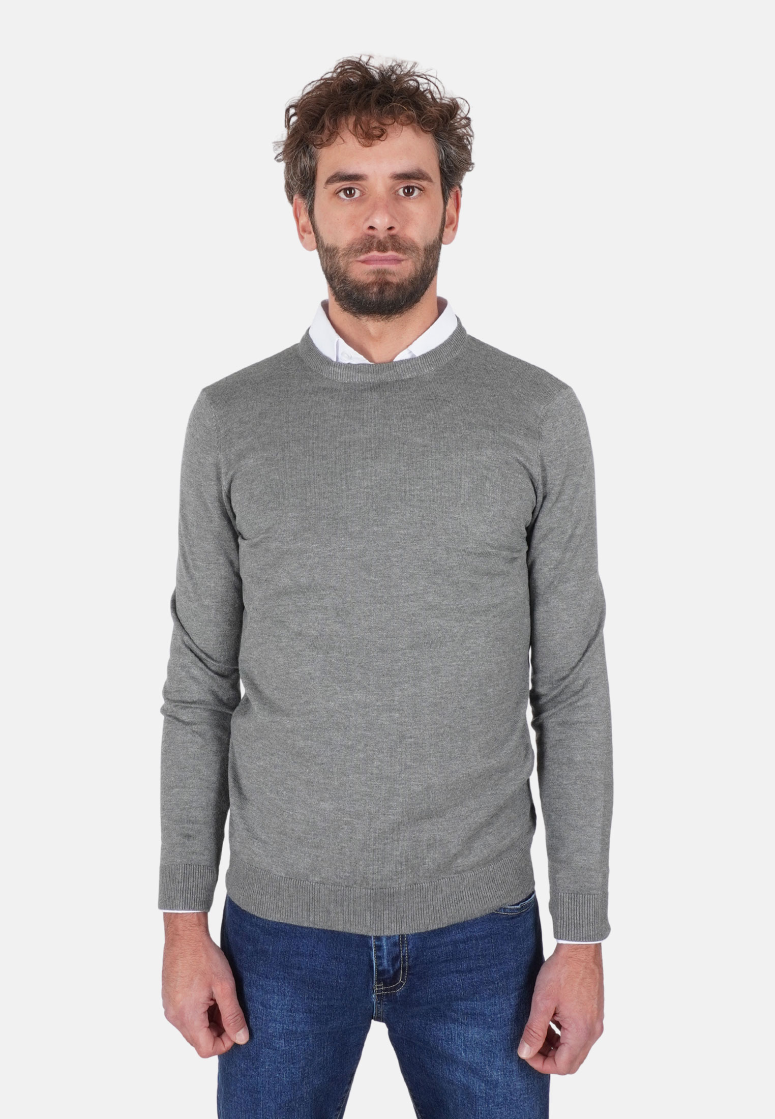 Maglione Uomo Invernale Elegante Manica Lunga Maglioncino Girocollo Pullover Sli - Imagen 18 de 27