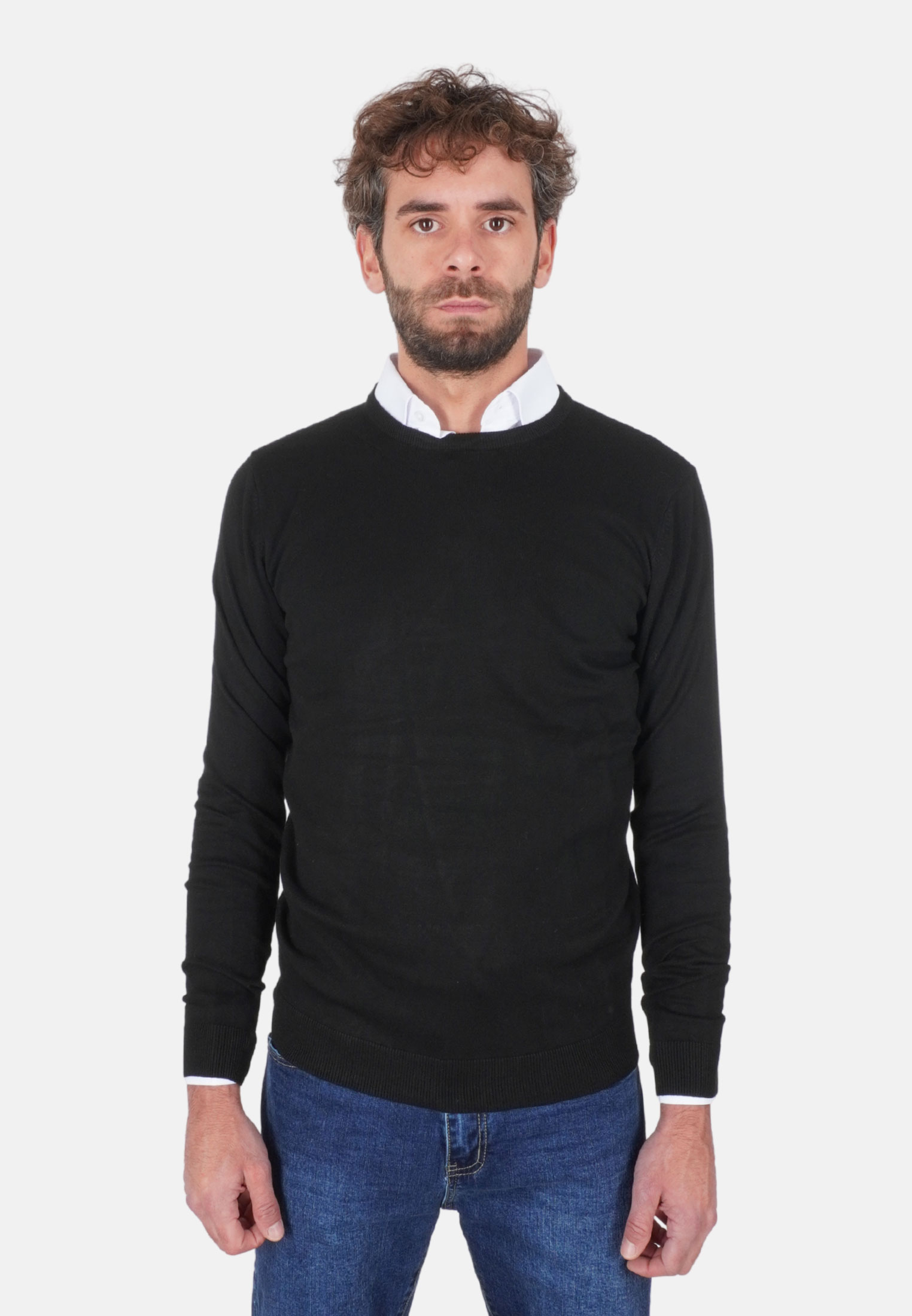 Maglione Uomo Invernale Elegante Manica Lunga Maglioncino Girocollo Pullover Sli - Imagen 11 de 27