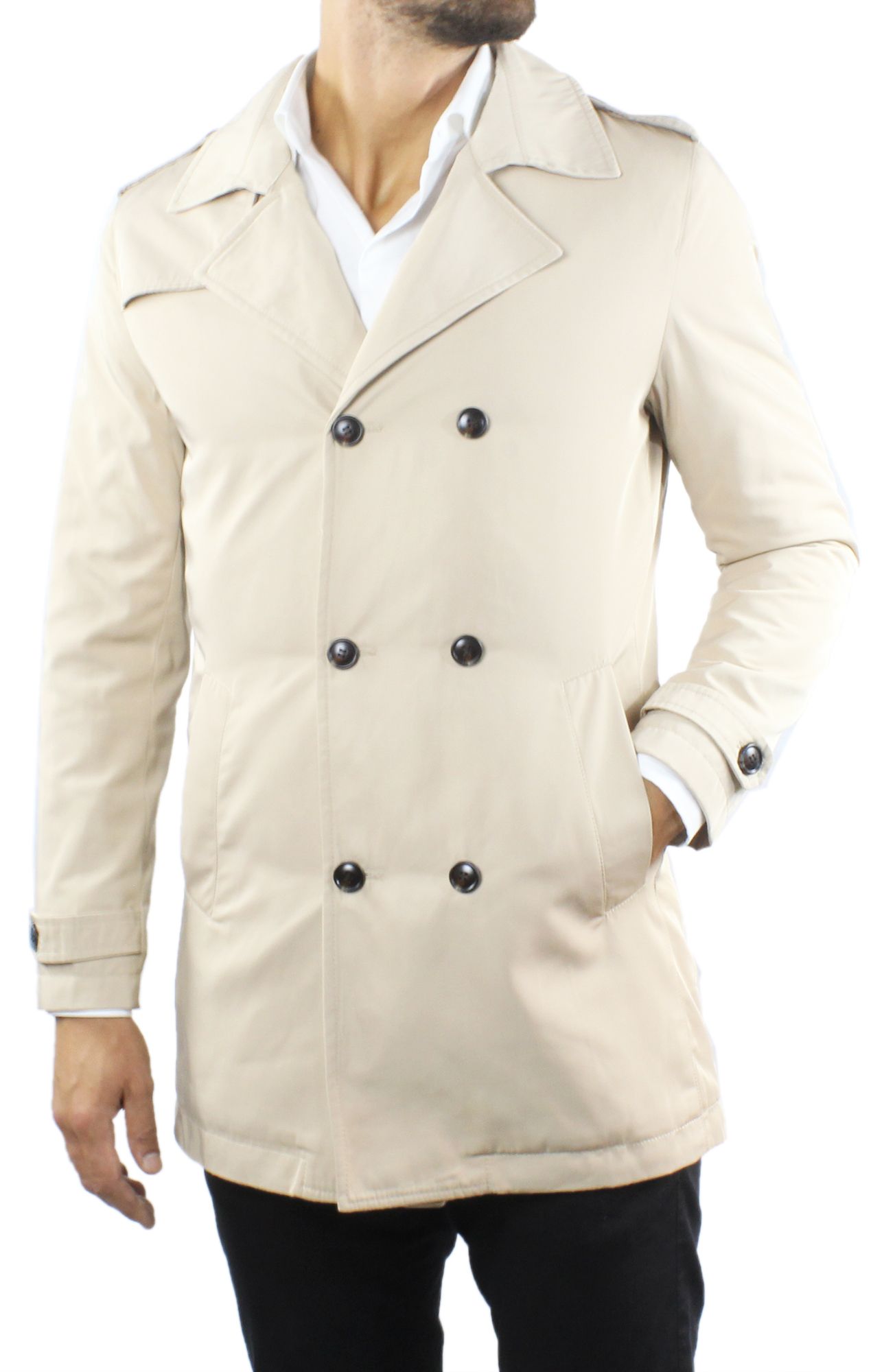 Mens Double Breasted Trench Coat Spring Long Raincoat Stylish classes ...