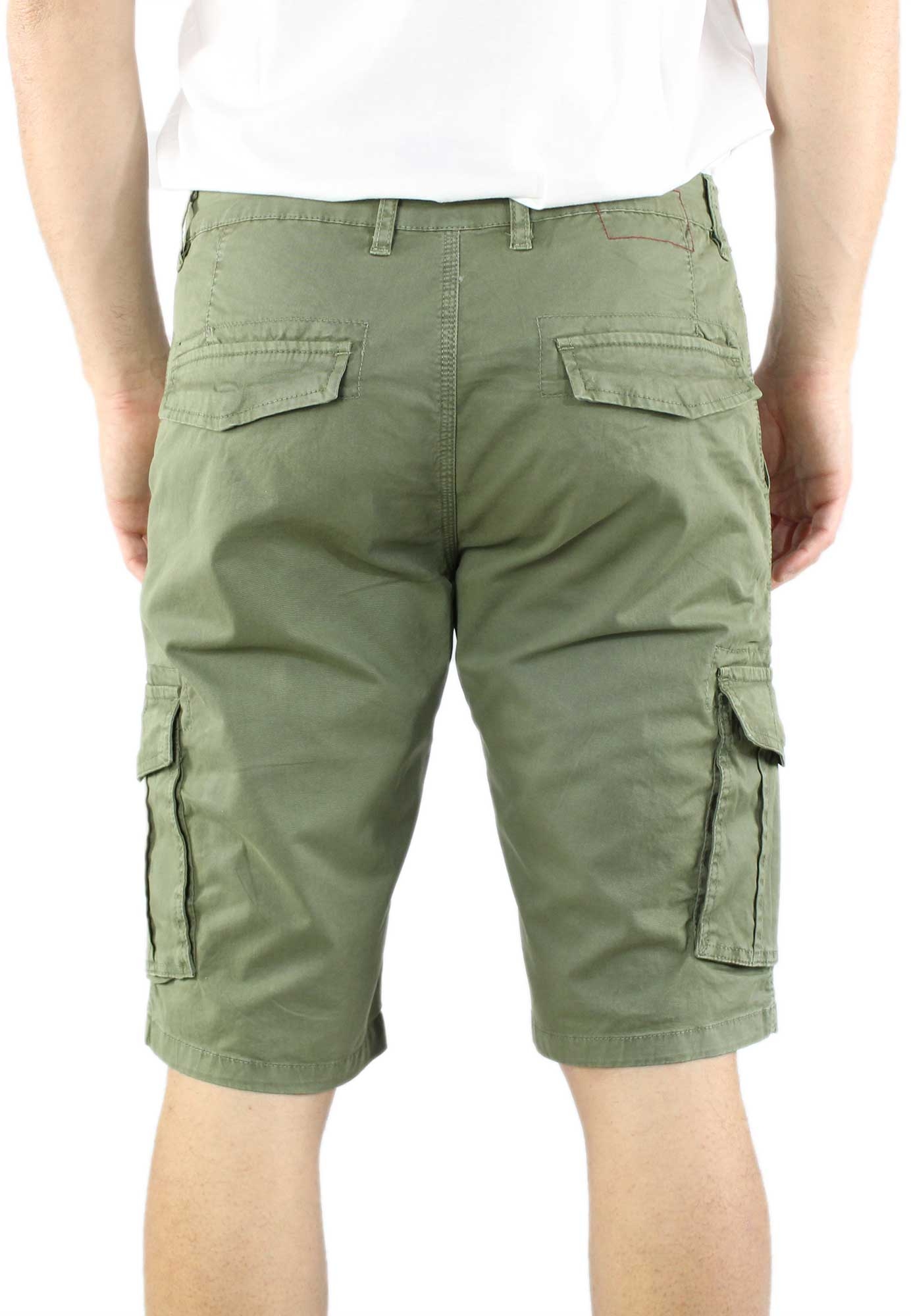 Bermuda Uomo Cargo Cotone Pantalone Corto Jeans Tasconi Laterali Shorts ...