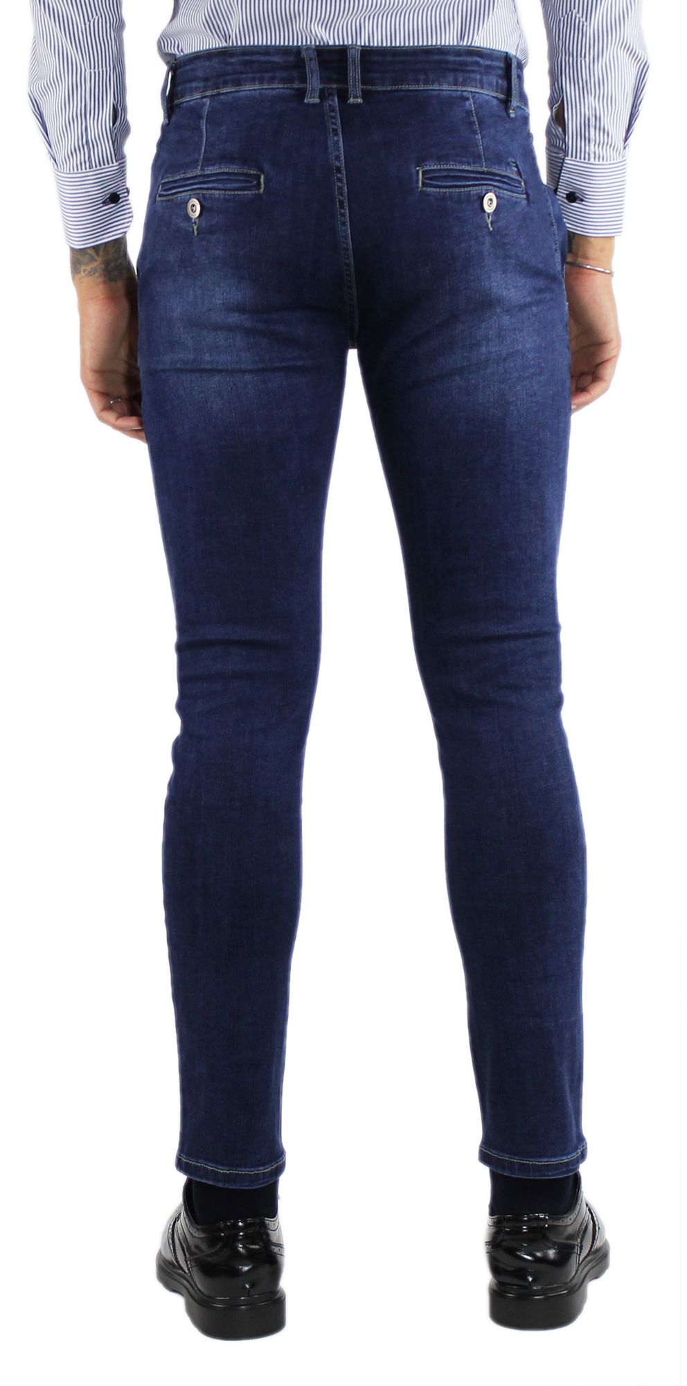 Jeans Uomo Invernale Elasticizzato Pantaloni Slim Fit Denim Tasca America |  eBay