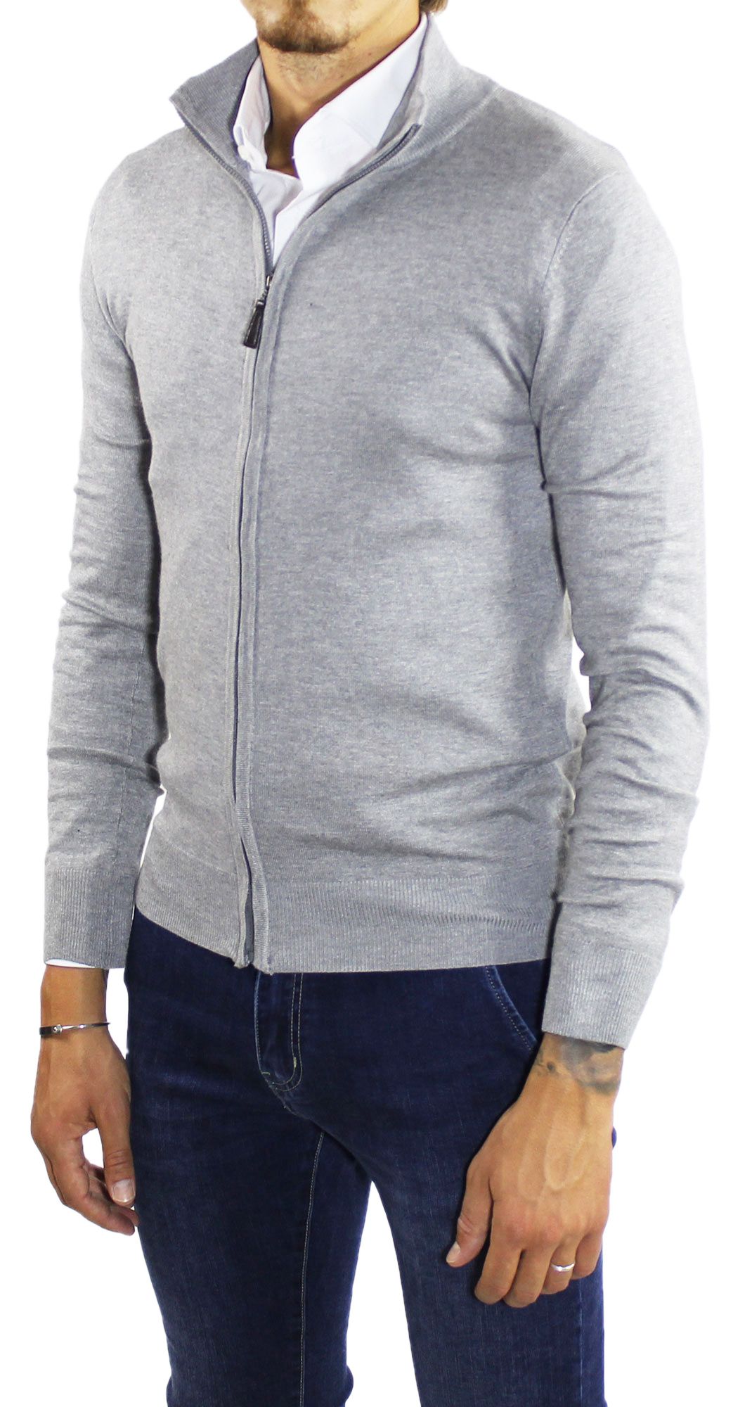Maglione con applicazioneBelstaff in Lana da Uomo colore Grigio Uomo Abbigliamento da Maglieria da Maglioni con zip 
