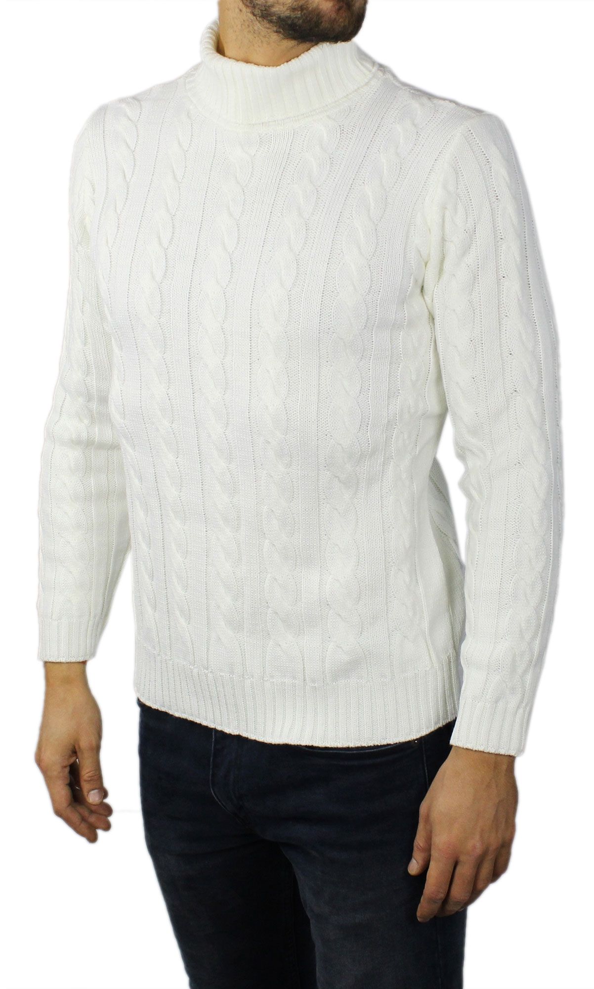 Pullover collo alto Bianco LanaGran Sasso in Lana da Uomo colore Bianco Uomo Abbigliamento da Maglieria da Maglioni dolcevita 