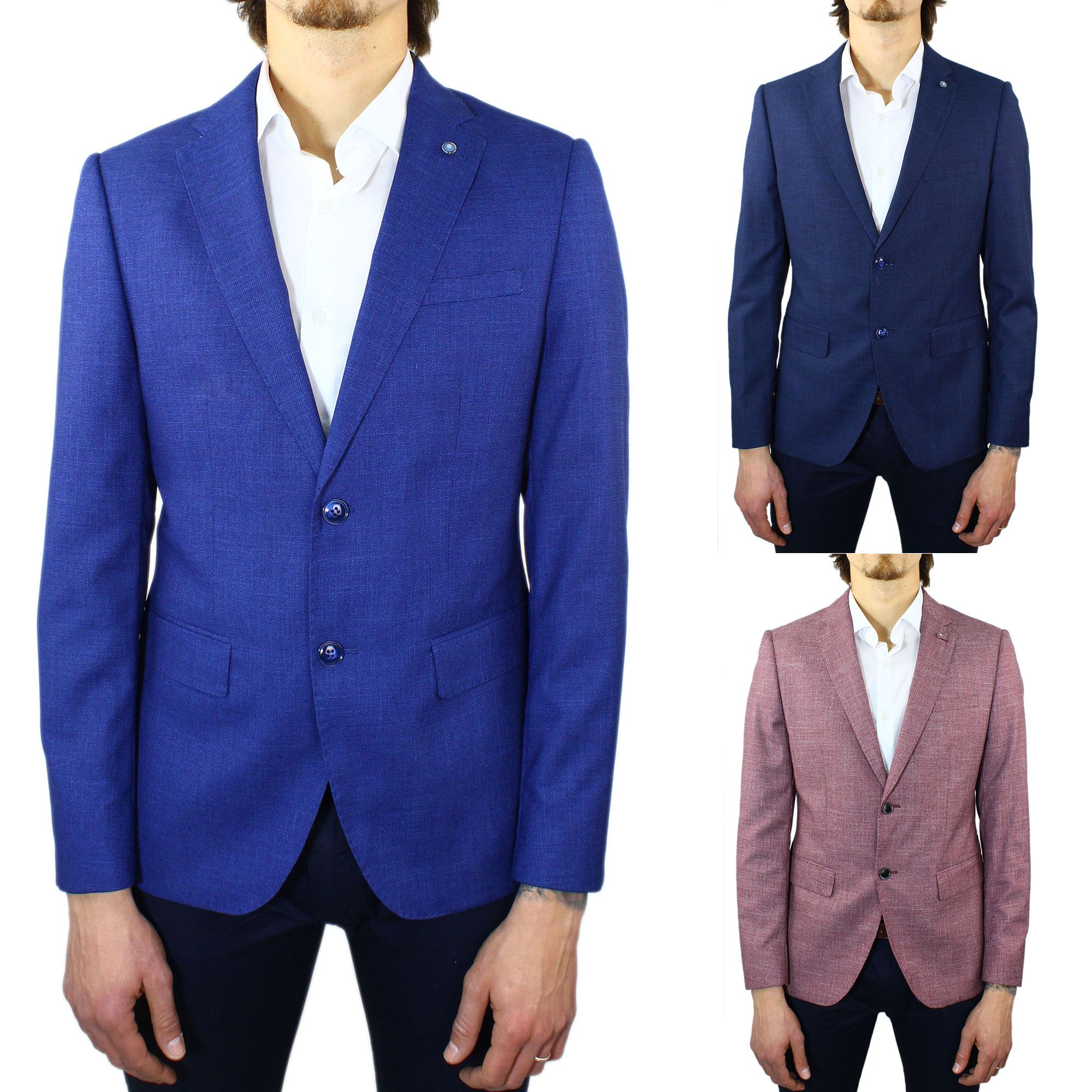 Blazer Uomo Slim Fit Elegante - Giacca Classica Monopetto Per Primavera/Estate