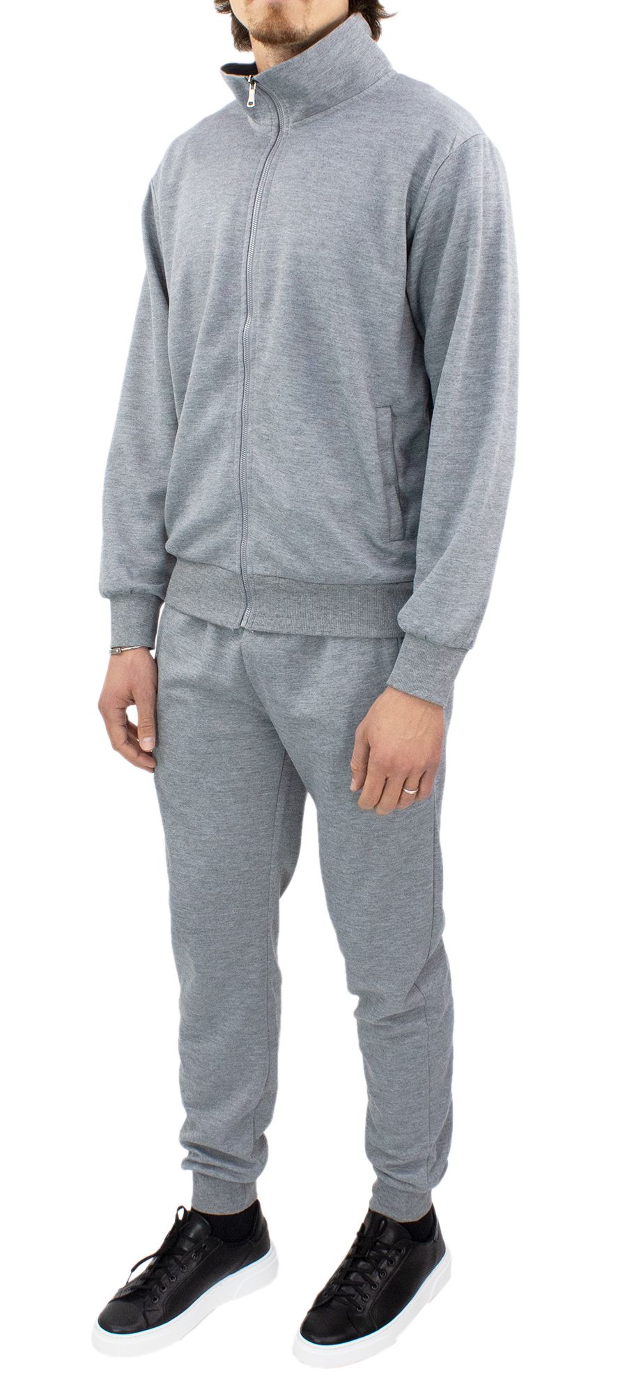 Tuta Uomo Cotone Leggero Primaverile Slim Felpa e Pantalone da Ginnastica - Bild 4 von 13