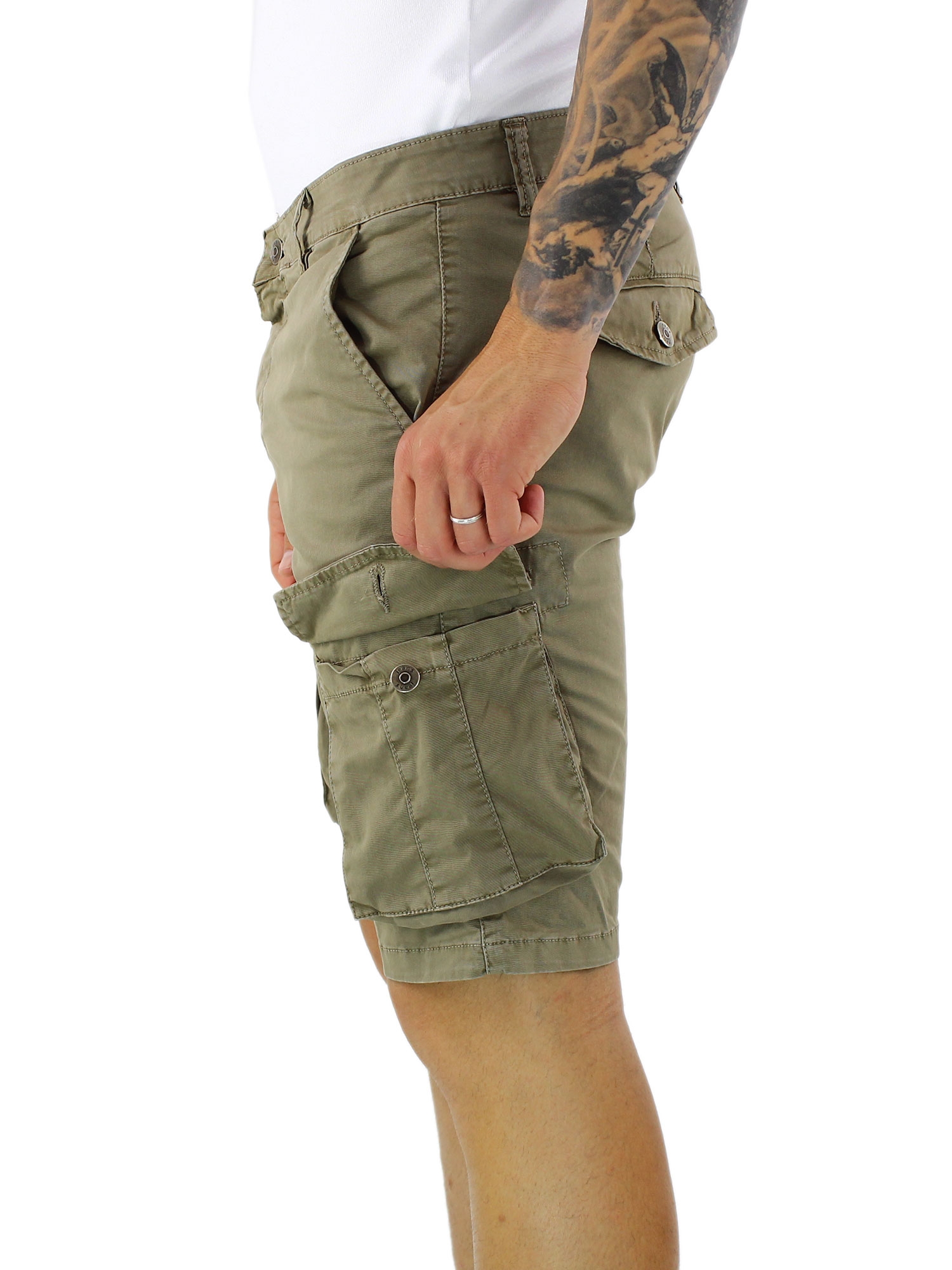 Uomo Abbigliamento da Shorts da Shorts cargo multitasche Cargo con vita elasticizzataMissoni in Cotone da Uomo colore Verde 