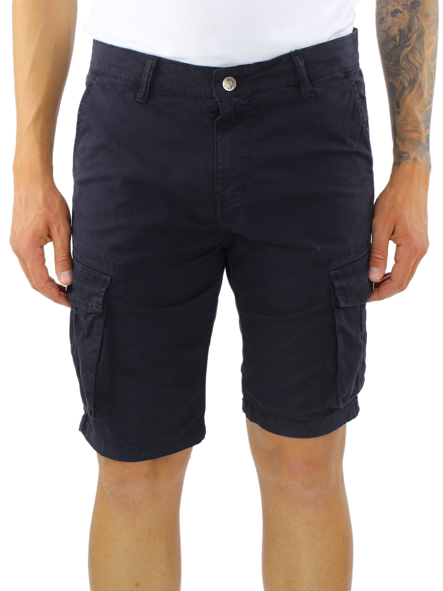 Uomo Abbigliamento da Shorts da Shorts cargo multitasche Cargo con applicazioneStone Island in Cotone da Uomo colore Blu 