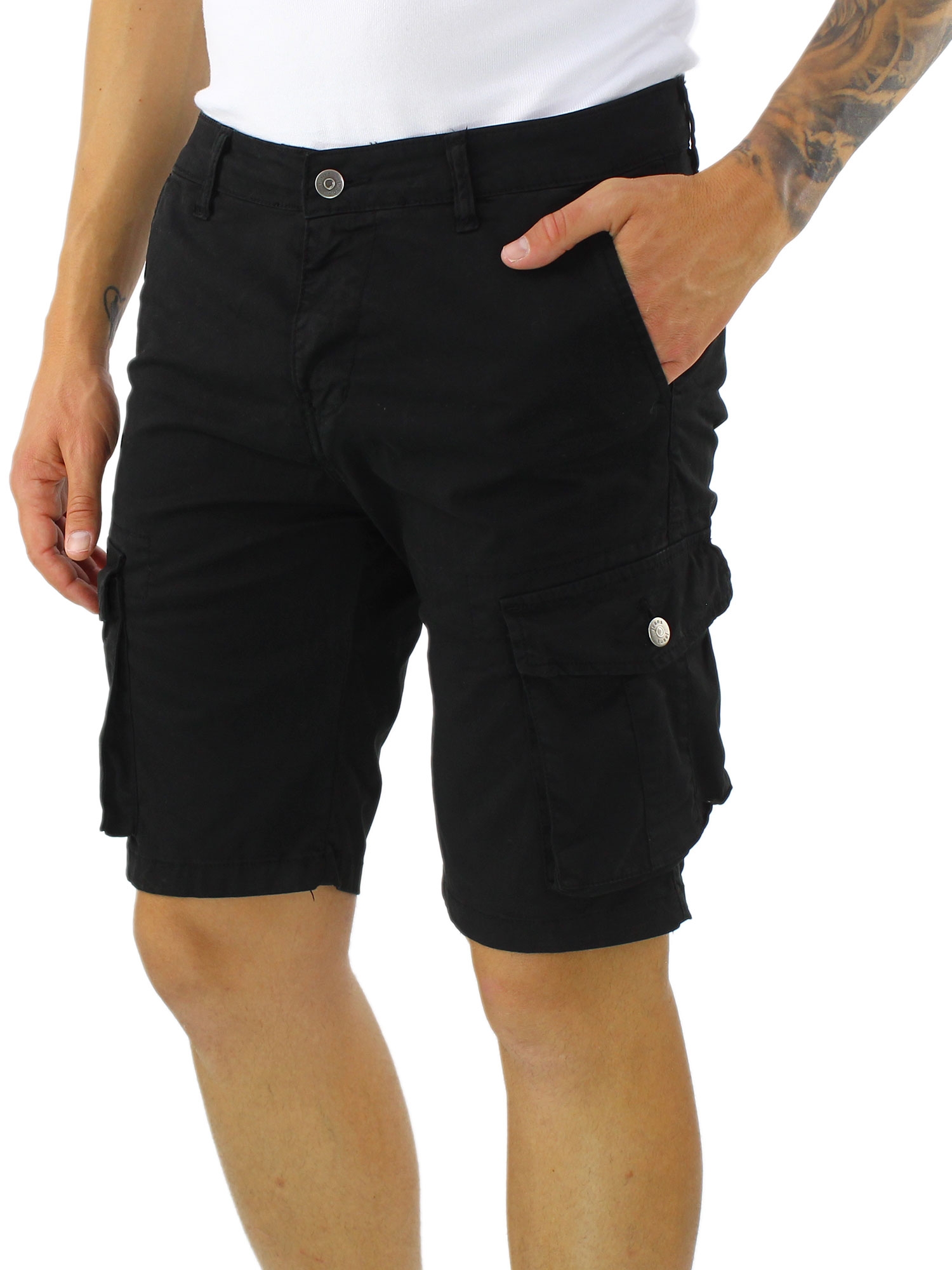 20% di sconto Uomo Abbigliamento da Shorts da Shorts cargo multitasche Pantaloncini Cargo A Vita BassaNeil Barrett in Cotone da Uomo colore Nero 