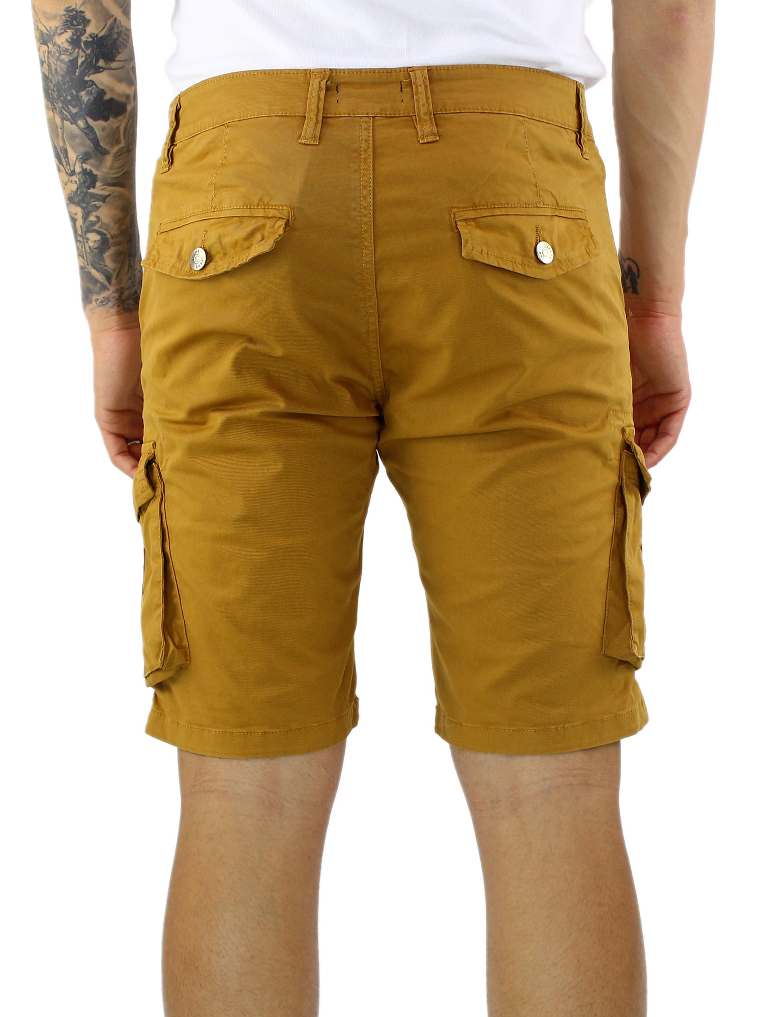 Uomo Abbigliamento da Shorts da Shorts cargo multitasche Shorts con fantasia tie dye a righeMSGM in Cotone da Uomo colore Arancione 