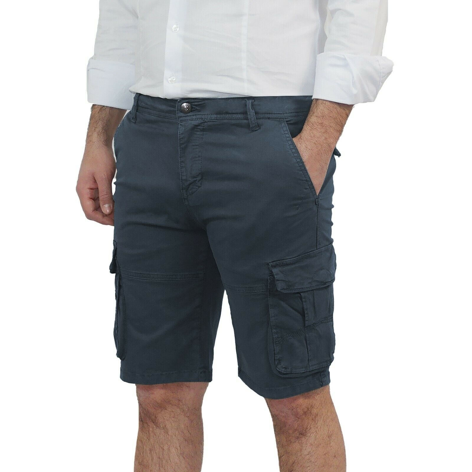 Blend bermuda in cotone con tasconi 20711979