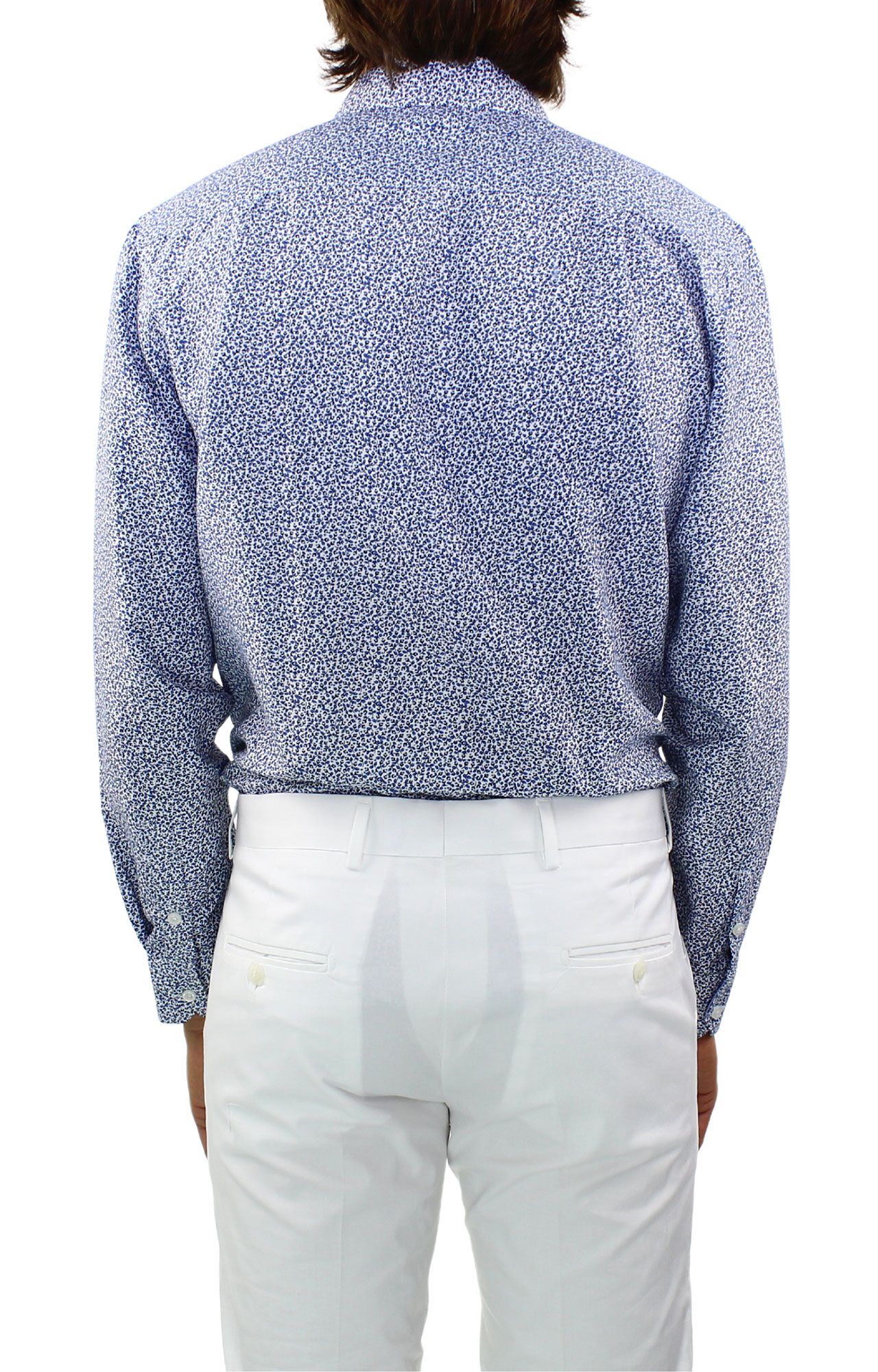 Seidensticker Uomo Camicia Manica Lunga Slim Blu/Bianco a Quadri Print 676920.16 