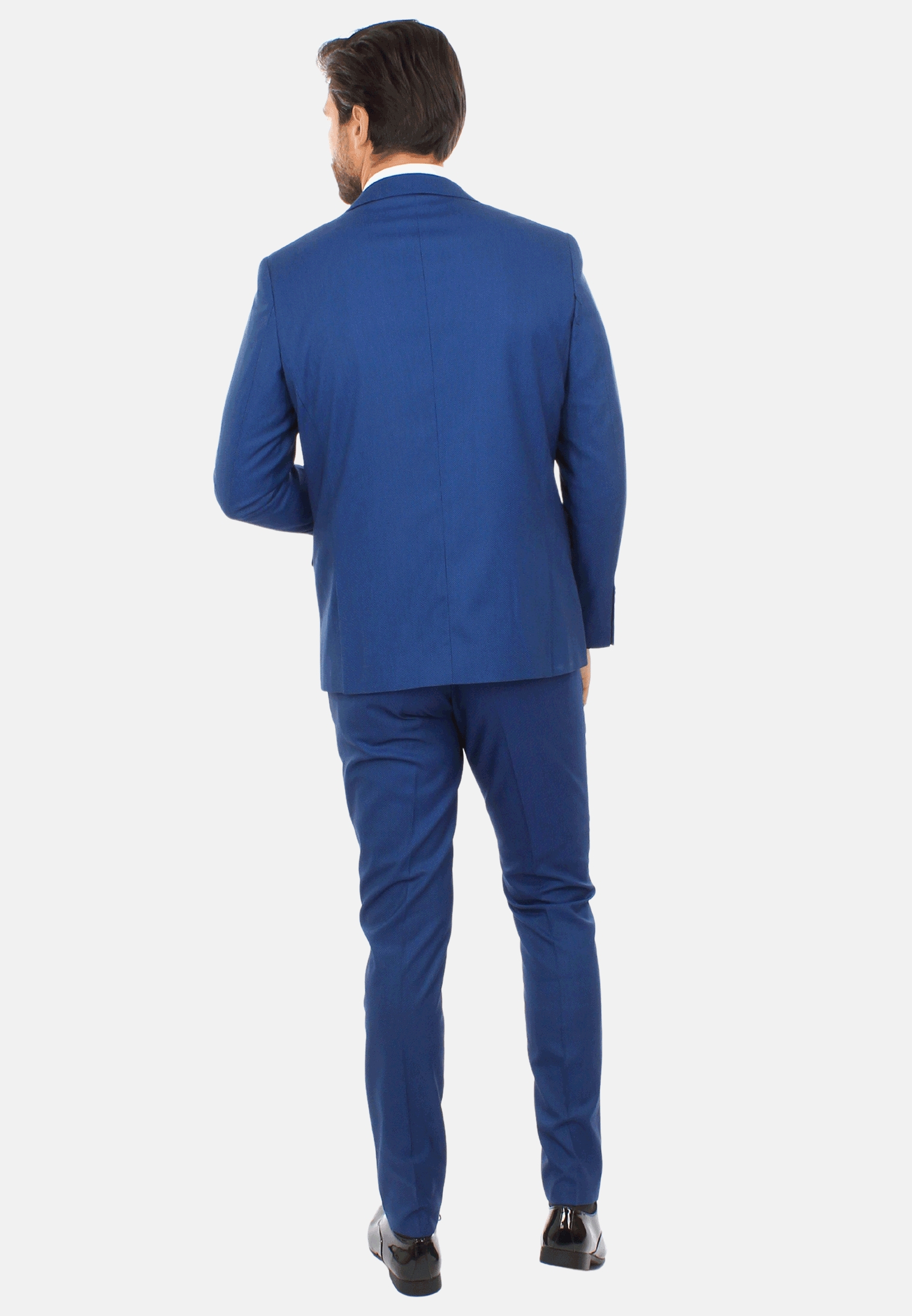 Abito Uomo Elegante Sartoriale Slim Fit Completo Microfantasia Vestito Cerimonia - Imagen 25 de 27