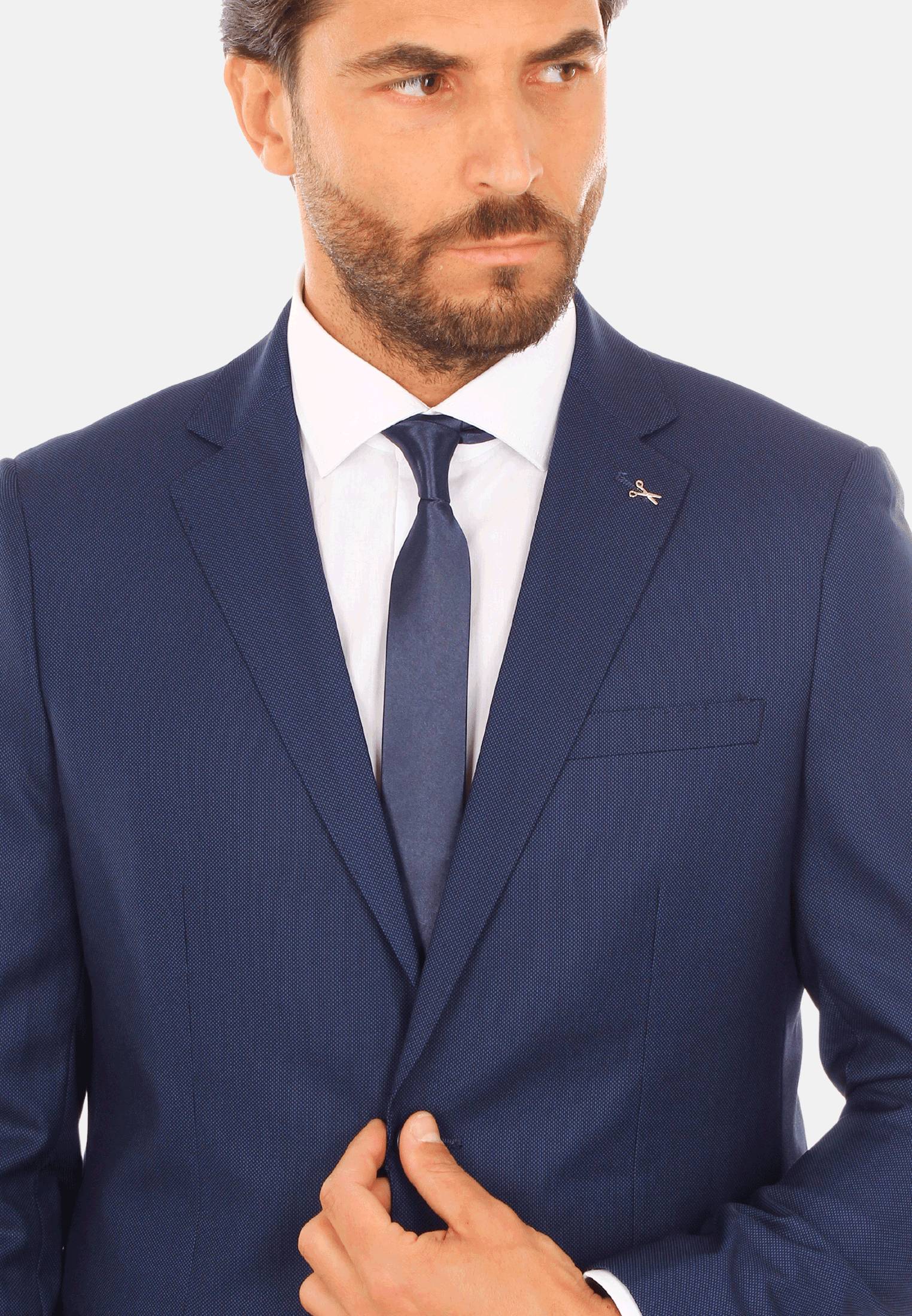 Abito Uomo Elegante Sartoriale Slim Fit Completo Microfantasia Vestito Cerimonia - Imagen 21 de 27