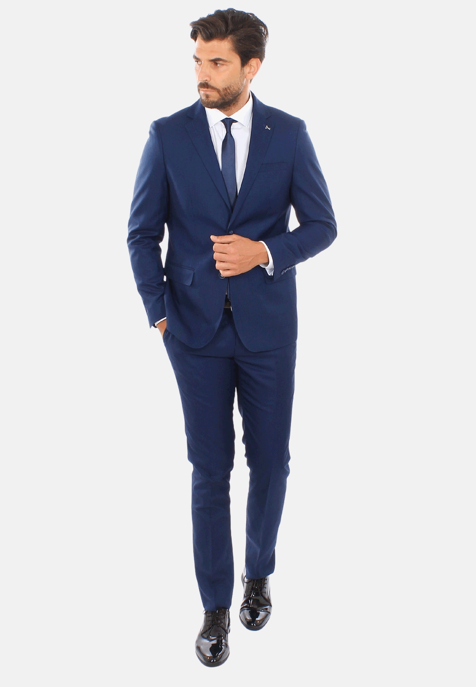 Abito Uomo Elegante Sartoriale Slim Fit Completo Microfantasia Vestito Cerimonia - Imagen 22 de 27