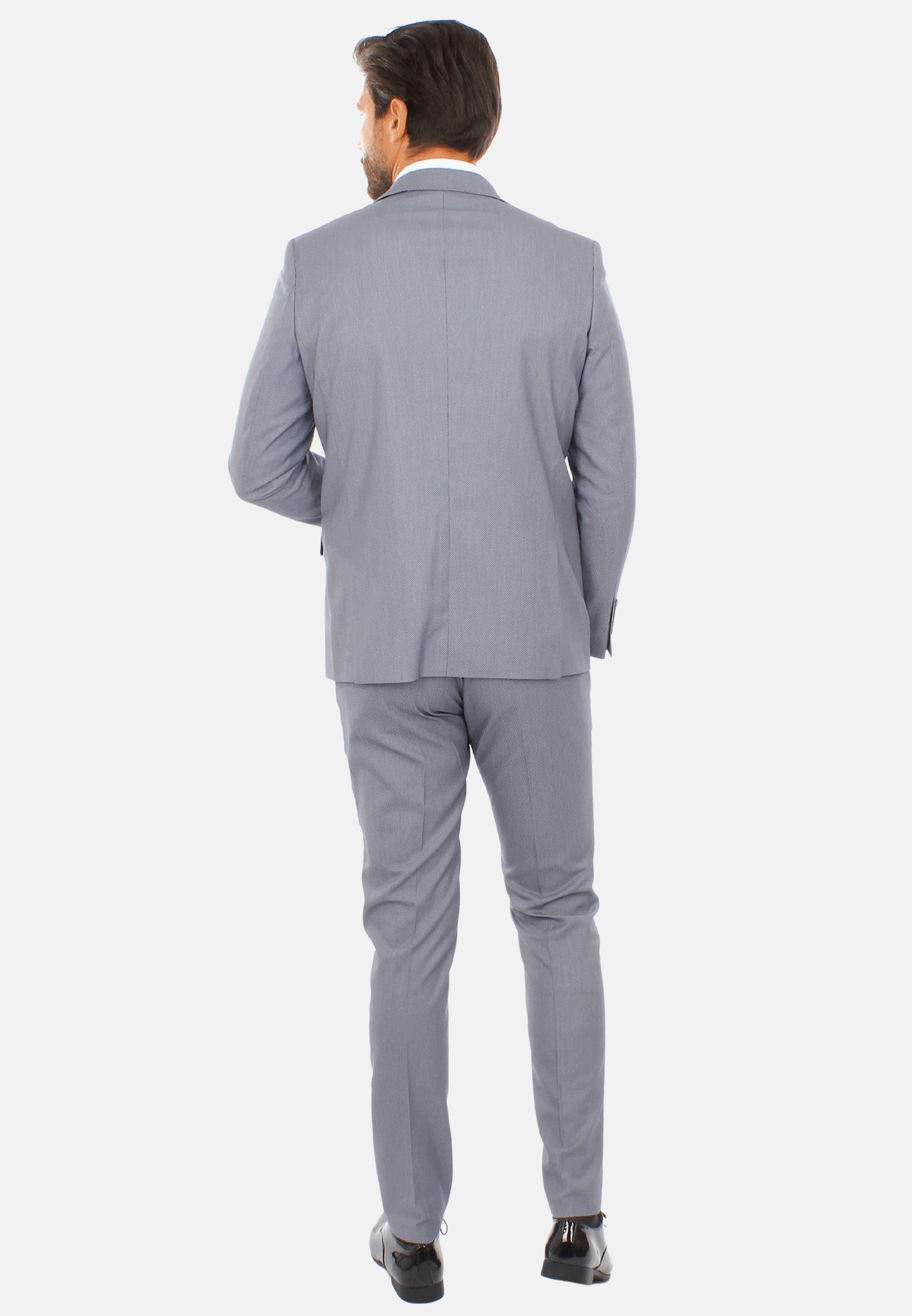Abito Uomo Elegante Sartoriale Slim Fit Completo Microfantasia Vestito Cerimonia - Imagen 13 de 27