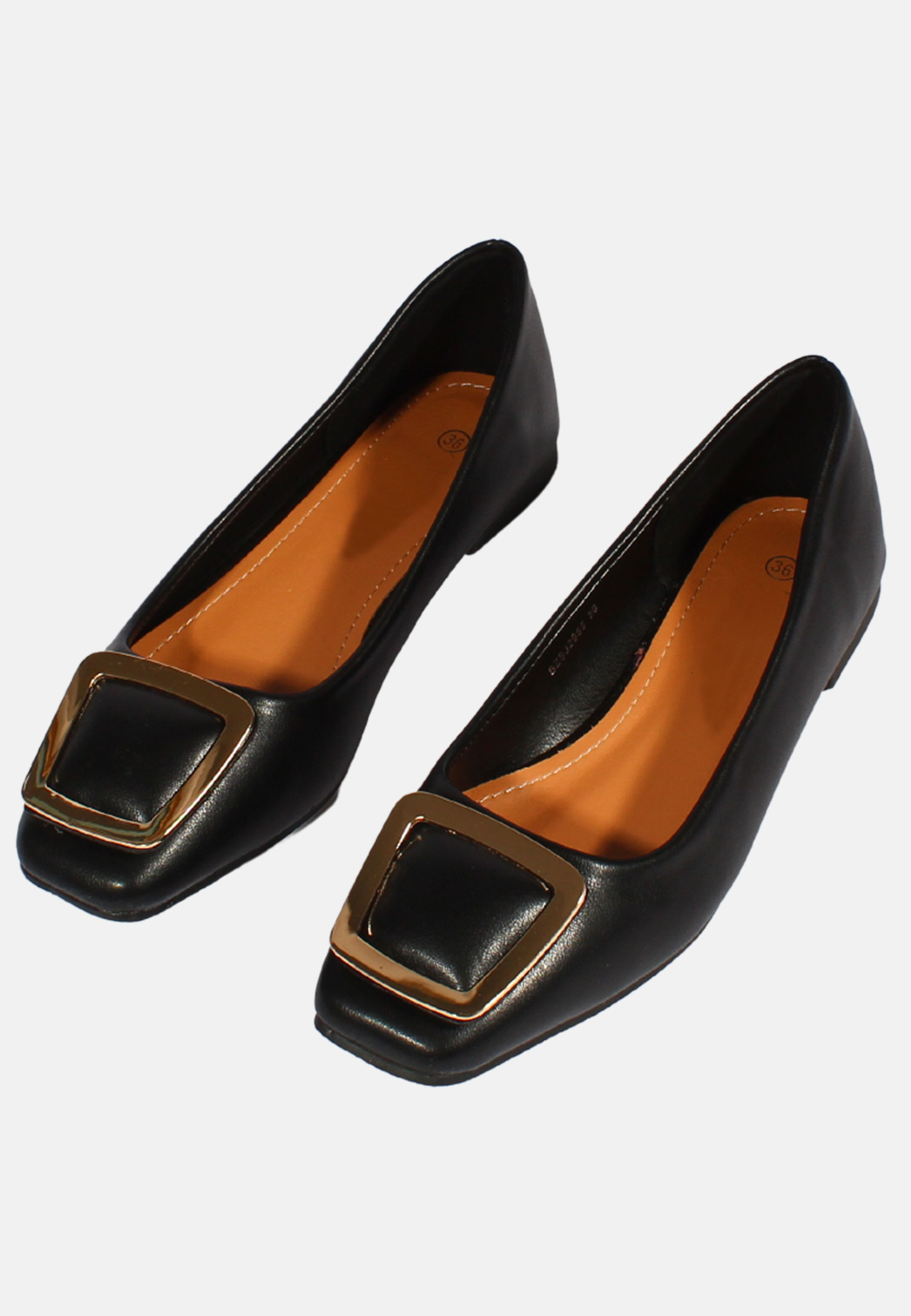 Ballerine Donna con Fibbia Scarpe Basse Mocassini Decolletè Eco pelle Nero Beige - Imagen 14 de 14