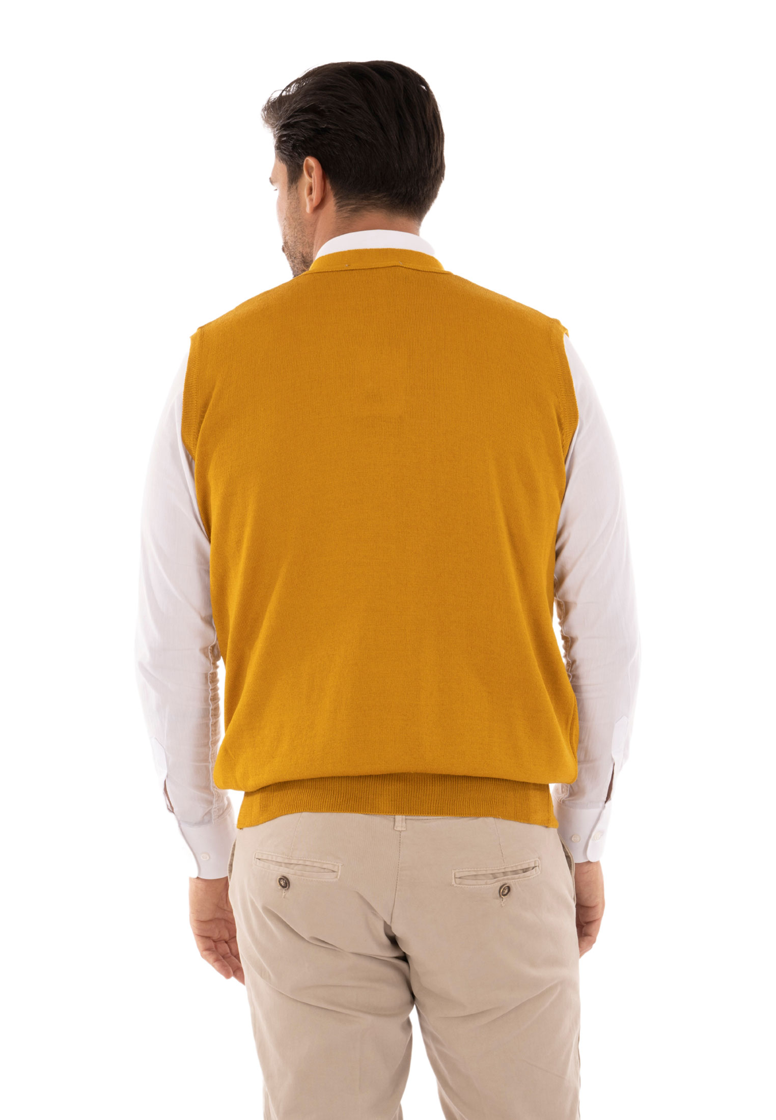 Cardigan Uomo Invernale Bottoni Gilet Lana Slim Maglione Smanicato Made in Italy - Imagen 26 de 43