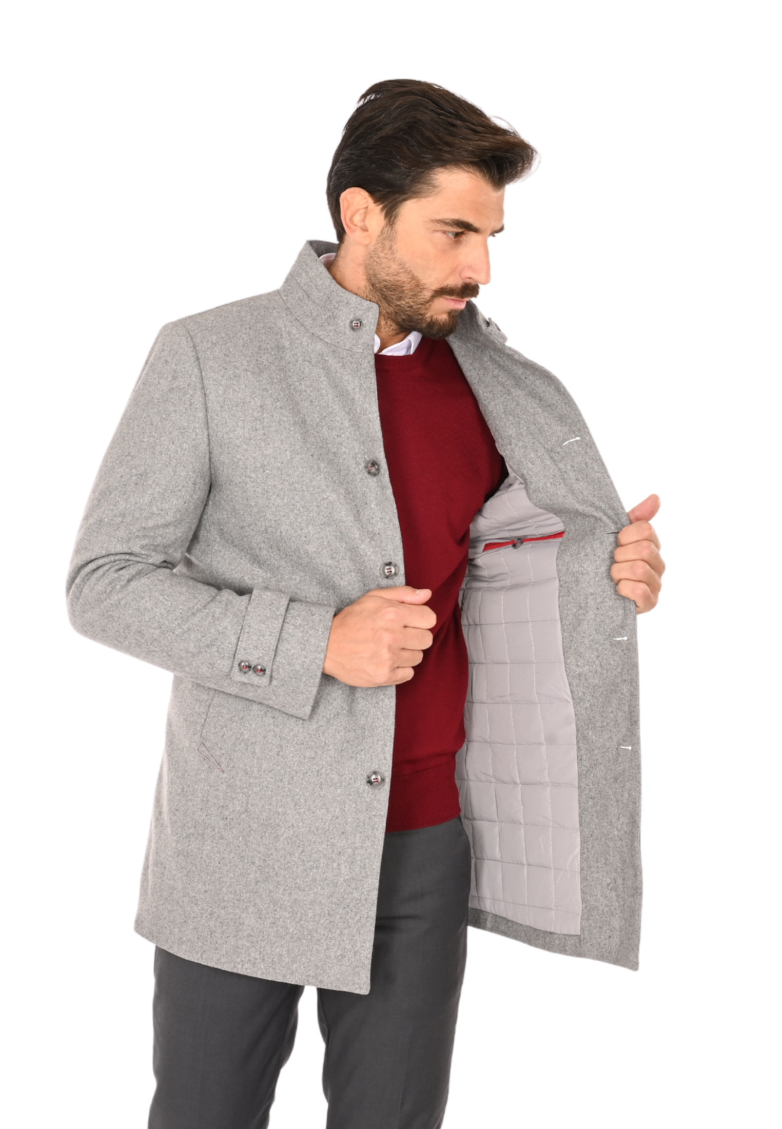 cappotto uomo corto slim fit