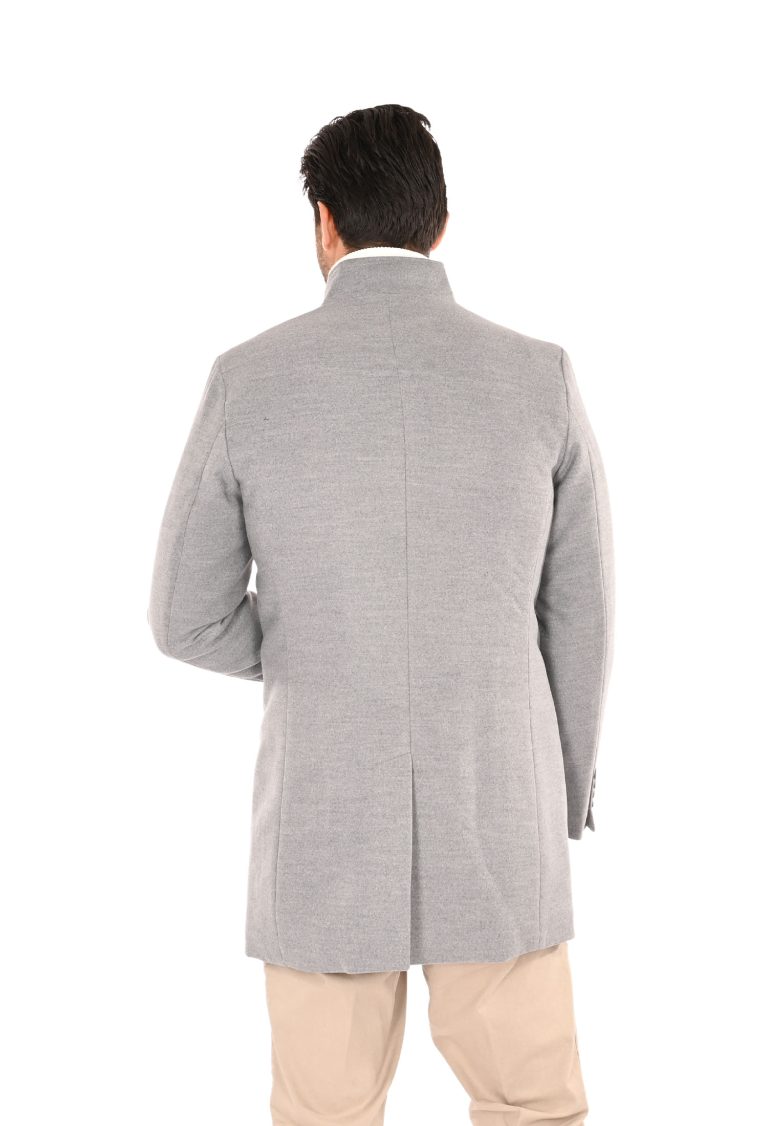 Cappotto Uomo Lana Invernale Blu Nero Cammello Elegante Made in Italy - Imagen 24 de 35