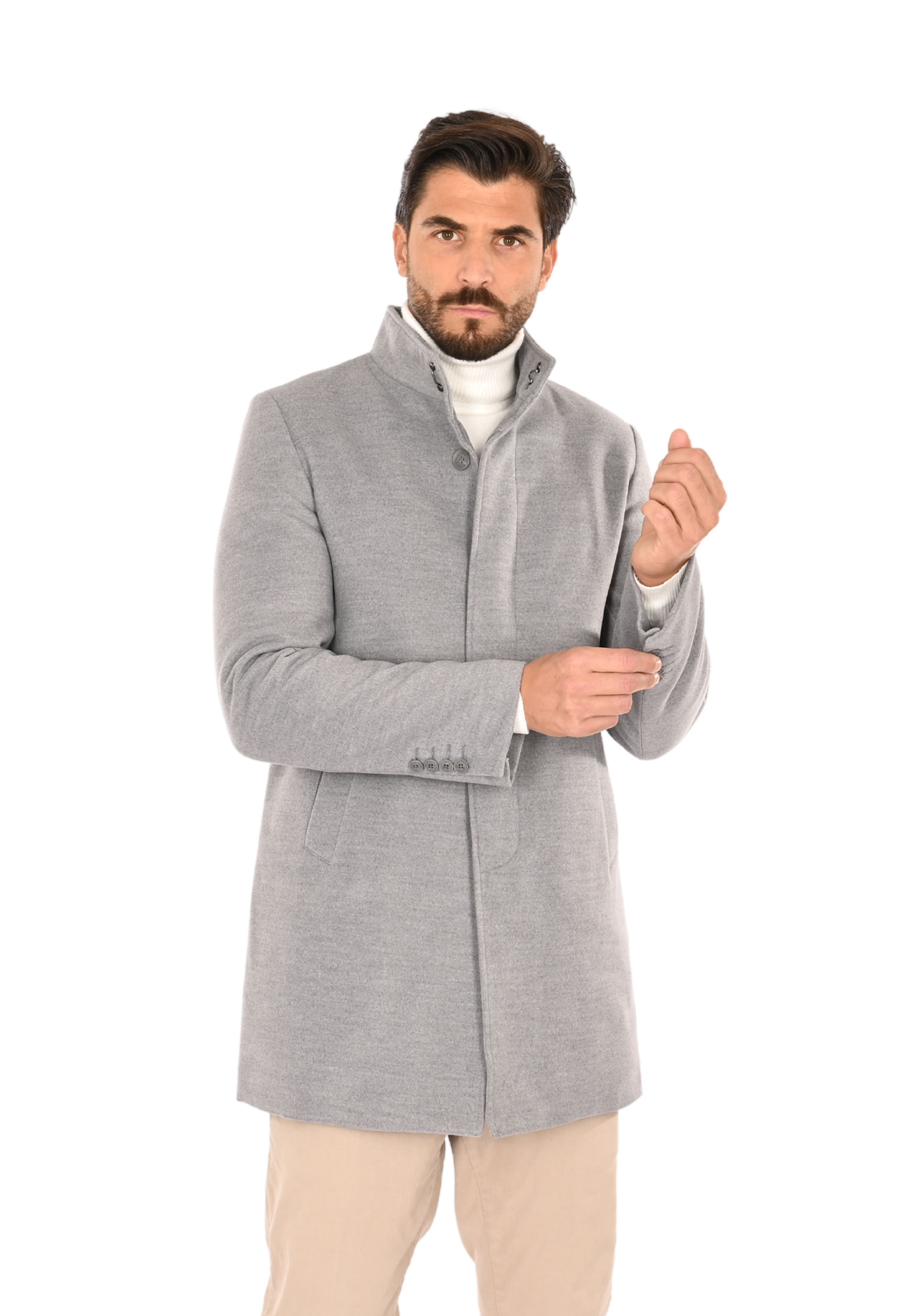 Cappotto Uomo Lana Invernale Blu Nero Cammello Elegante Made in Italy