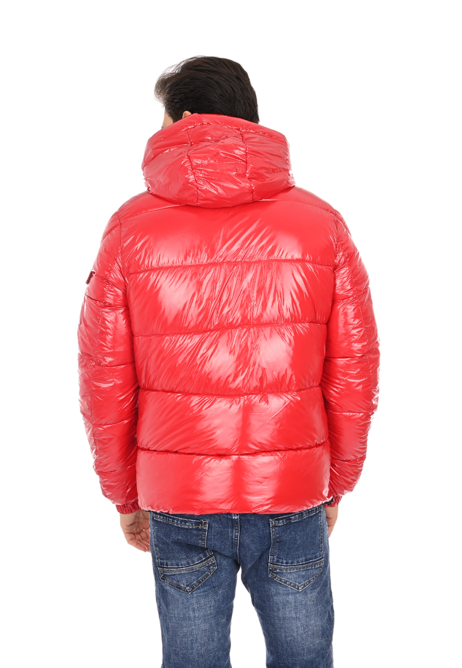 Men's Winter Jacket with Detachable Dub Glossy Bomber Paint