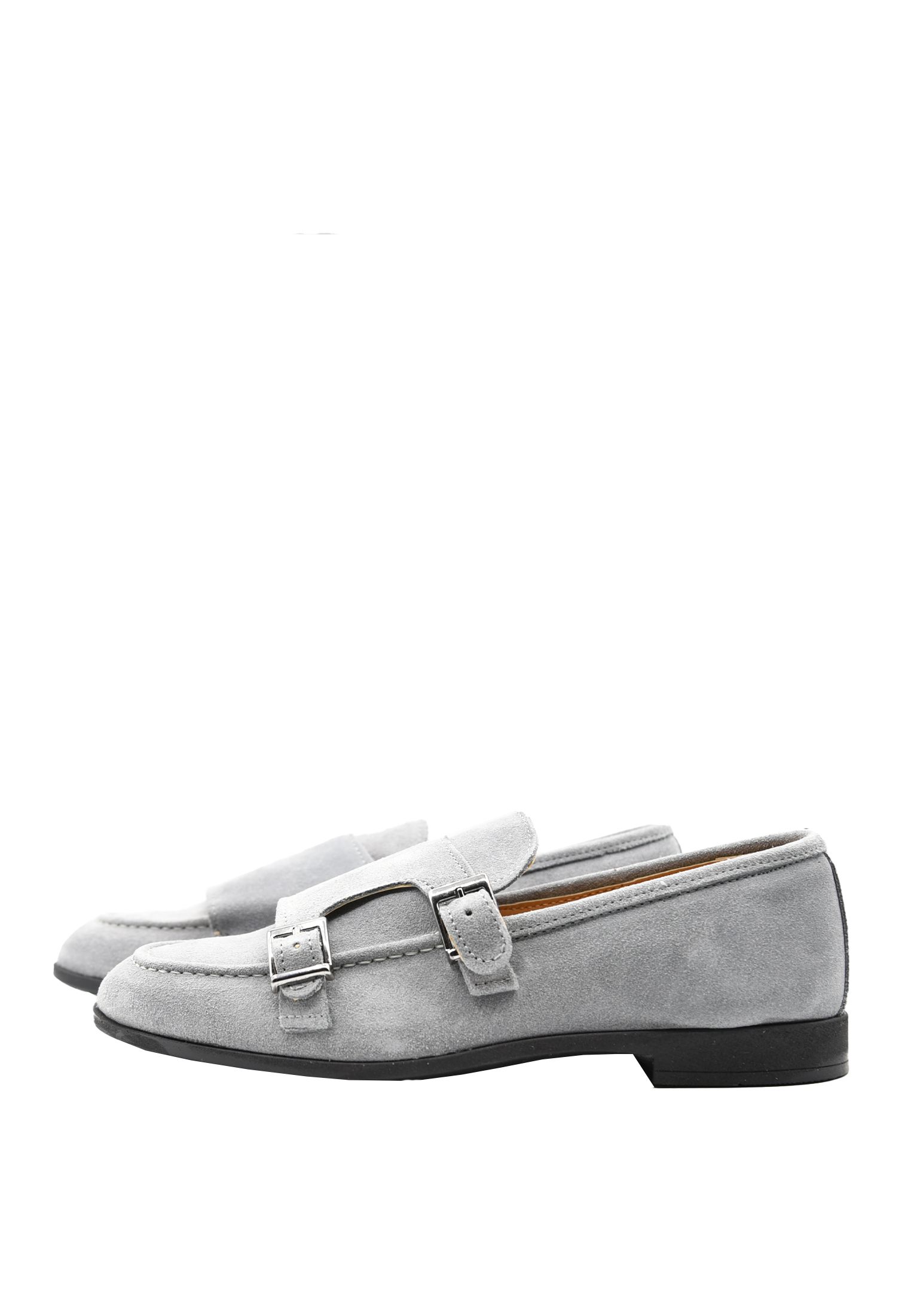 Mocassini Uomo Eleganti Camoscio Doppia Fibbia Scarpe Cerimonia Made in Italy - Imagen 24 de 25