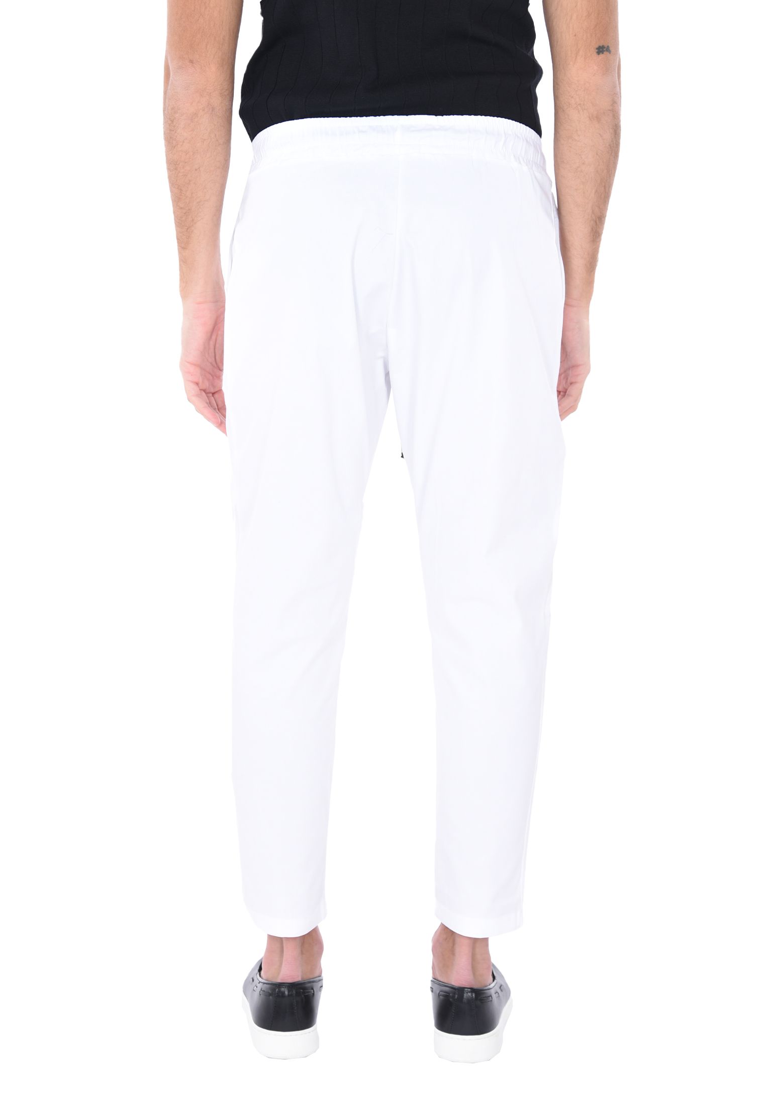 Pantaloni Uomo Cotone Slim Fit Estivi Pantalone Leggero Elastico Vita Pantalacci - Foto 9 di 30