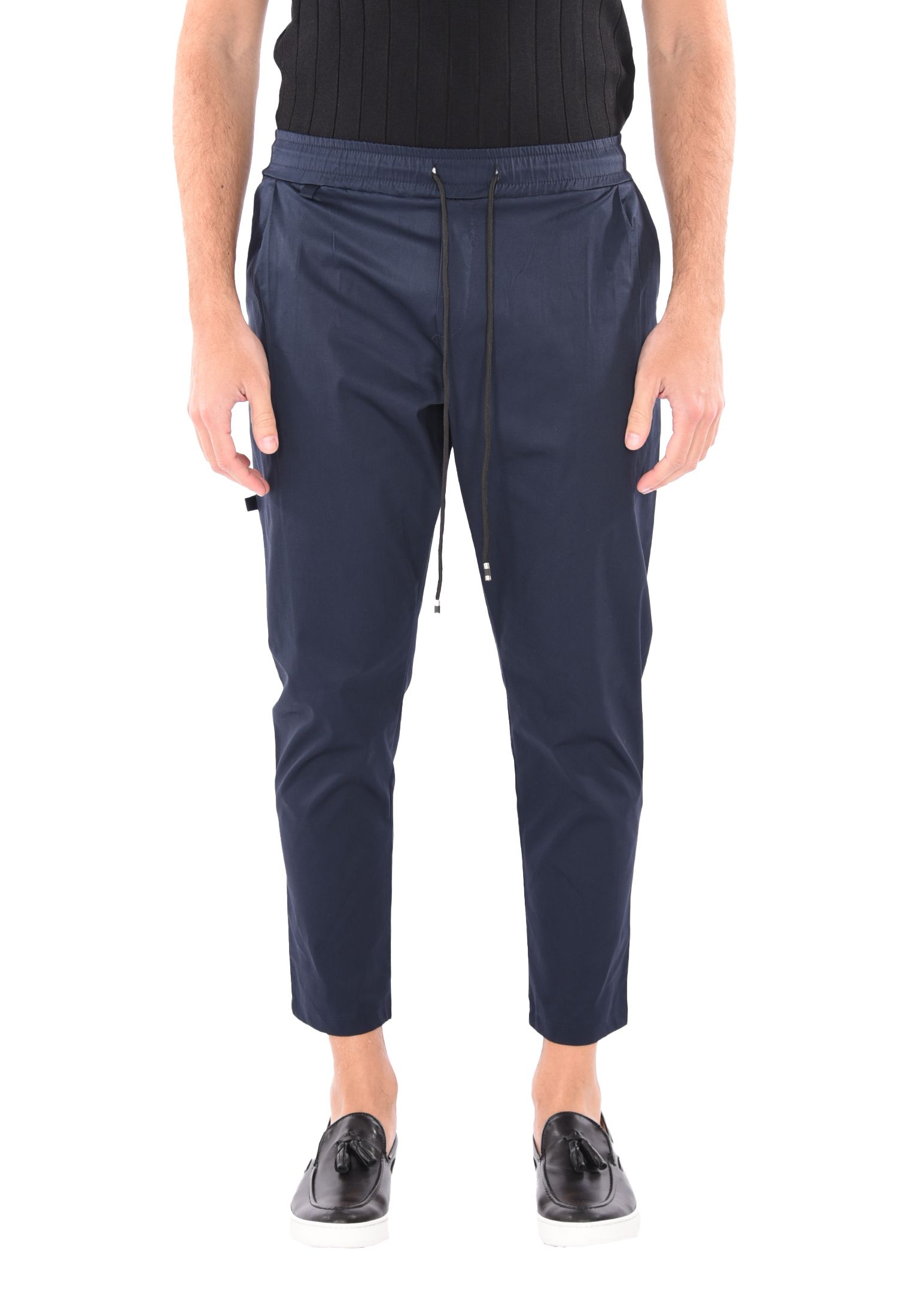 Pantaloni Uomo Cotone Slim Fit Estivi Pantalone Leggero Elastico Vita Pantalacci - Foto 11 di 30