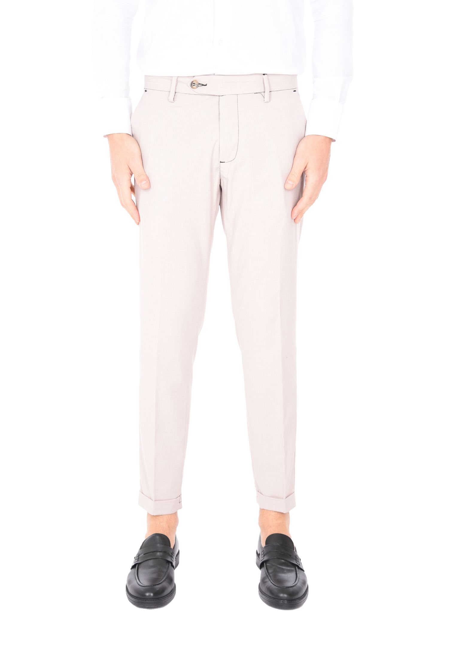 Pantaloni Uomo Chino Slim Pantalone Capri Leggero Estivo Eleganti Made in Italy - Imagen 41 de 45