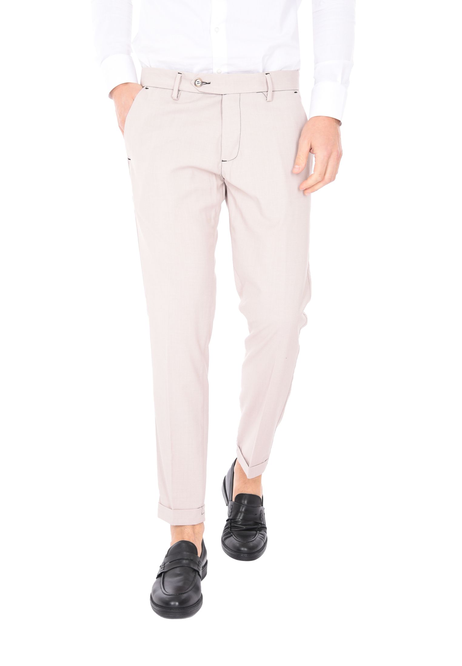 Pantaloni Uomo Chino Slim Pantalone Capri Leggero Estivo Eleganti Made in Italy - Imagen 44 de 45