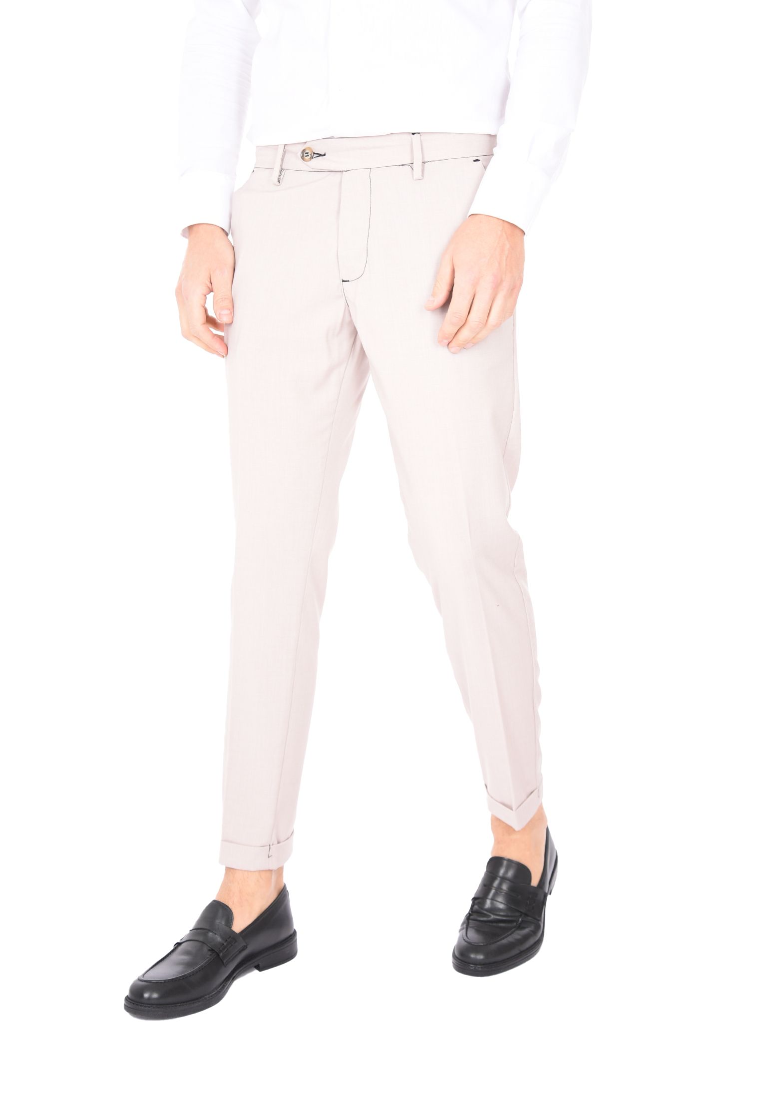 Pantaloni Uomo Chino Slim Pantalone Capri Leggero Estivo Eleganti Made in Italy - Imagen 42 de 45