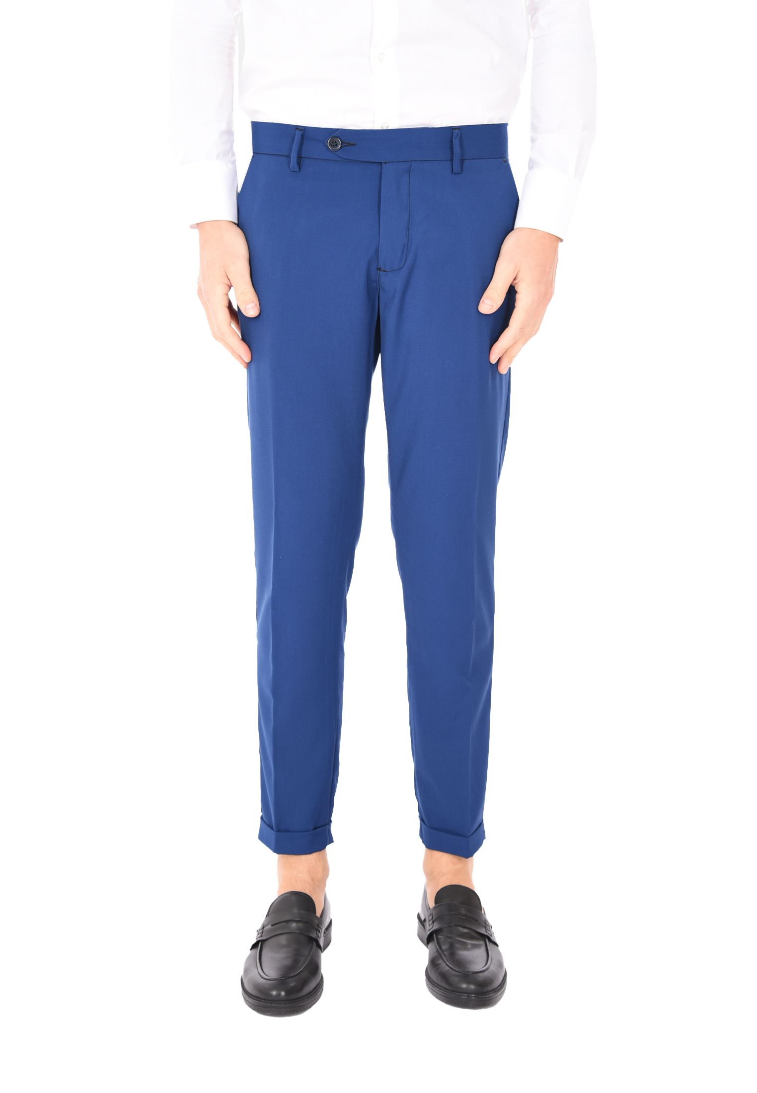 Pantaloni Uomo Chino Slim Pantalone Capri Leggero Estivo Eleganti Made in Italy - Imagen 9 de 45