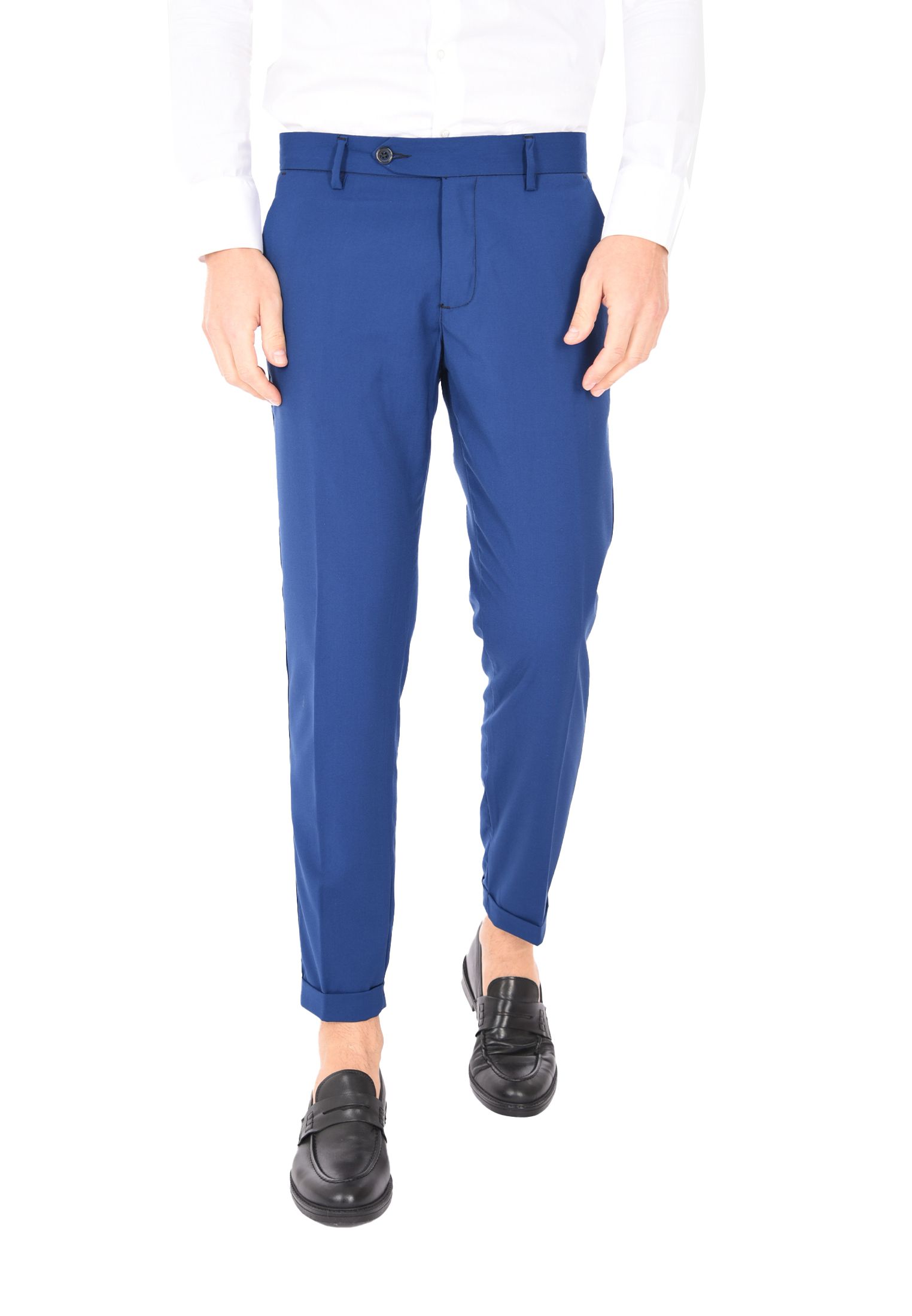 Pantaloni Uomo Chino Slim Pantalone Capri Leggero Estivo Eleganti Made in Italy - Imagen 12 de 45