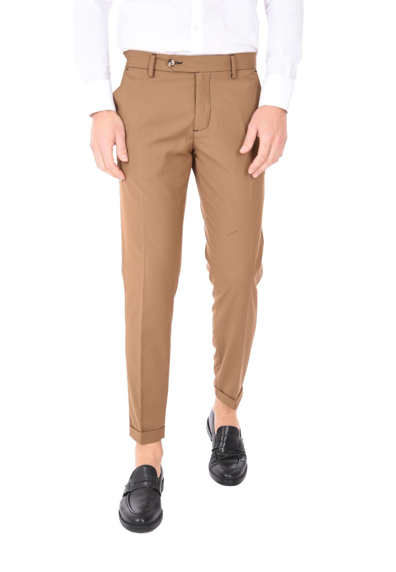 Pantaloni Uomo Chino Slim Pantalone Capri Leggero Estivo Eleganti Made in Italy - Imagen 25 de 45