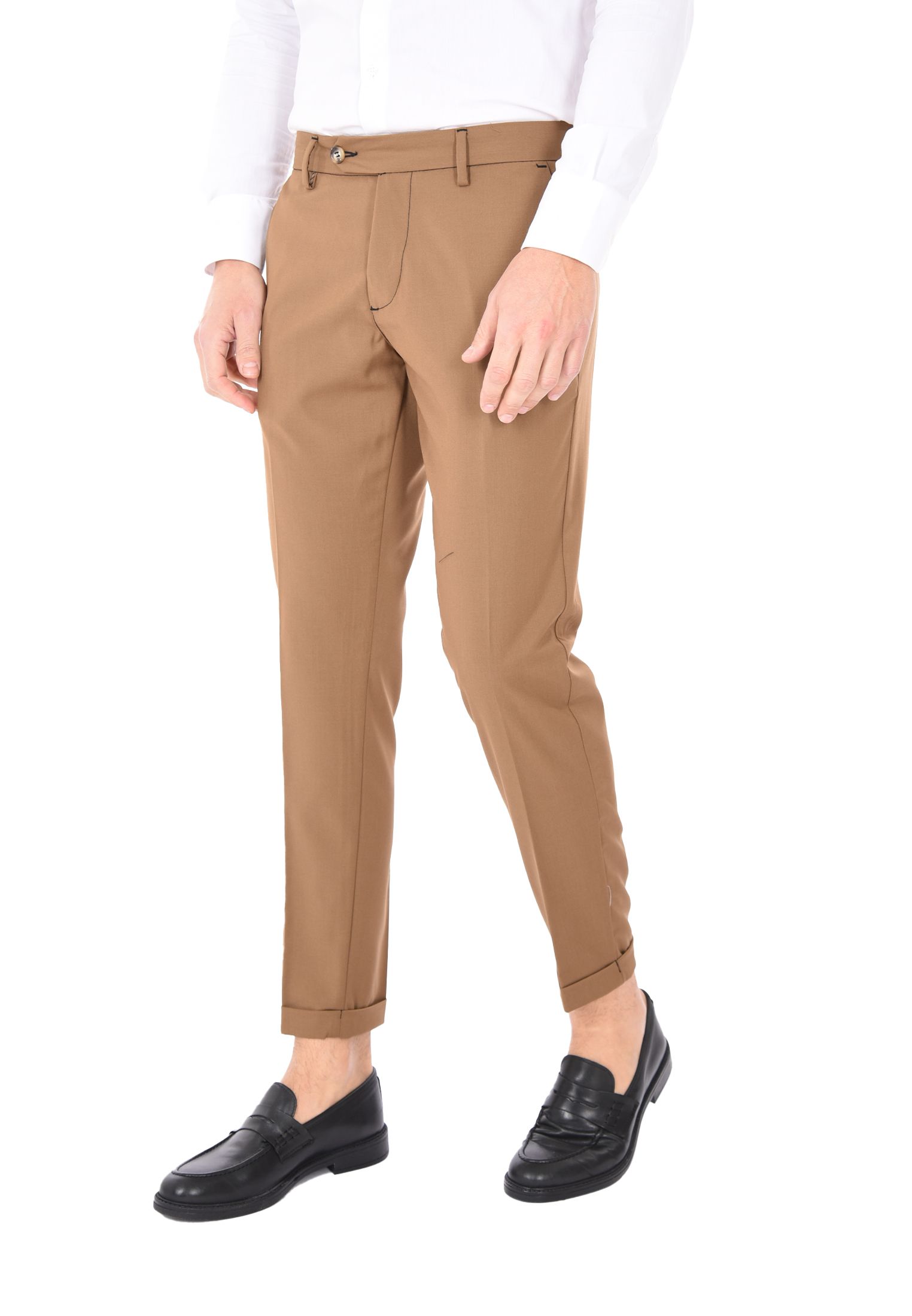 Pantaloni Uomo Chino Slim Pantalone Capri Leggero Estivo Eleganti Made in Italy - Imagen 23 de 45