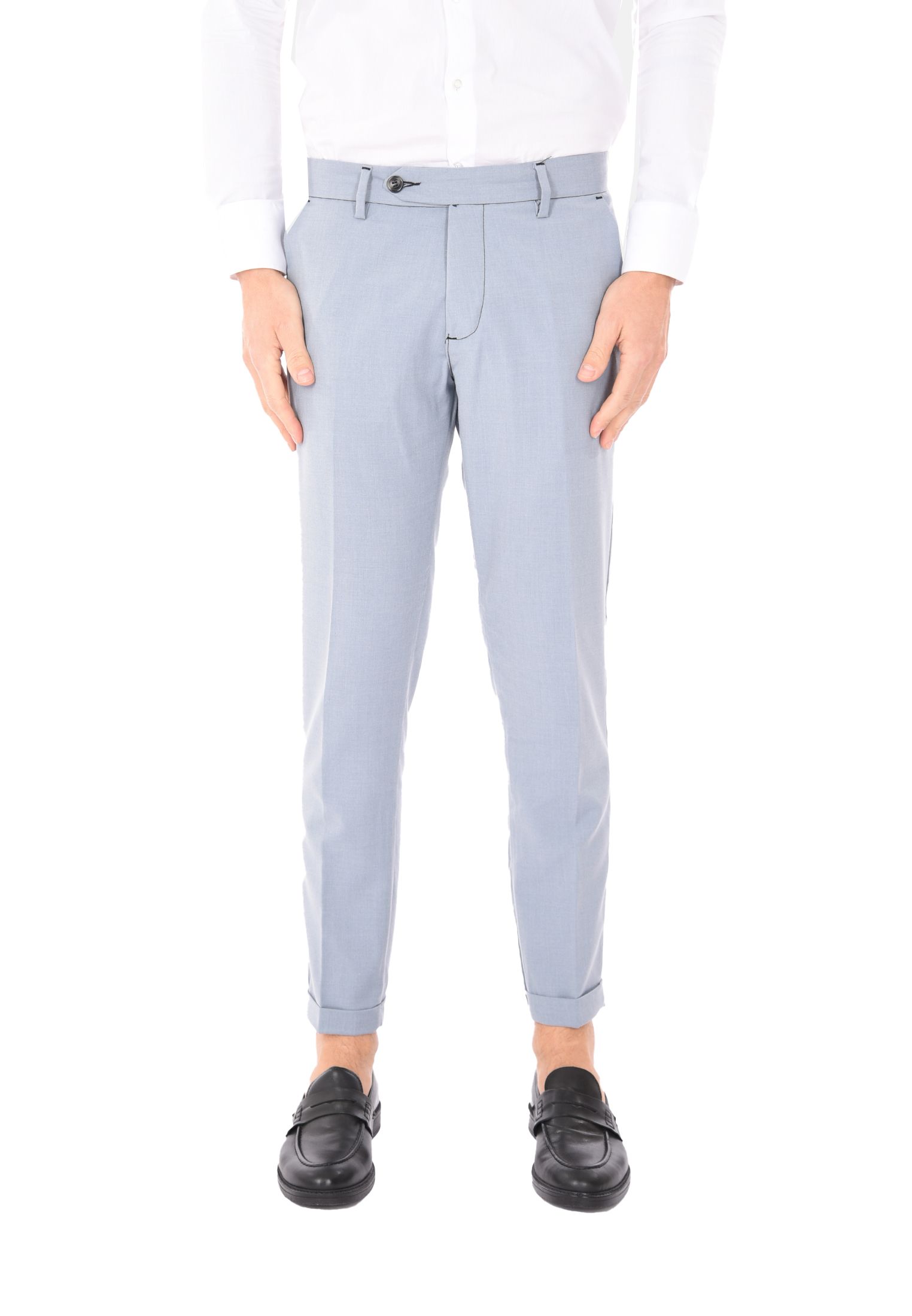 Pantaloni Uomo Chino Slim Pantalone Capri Leggero Estivo Eleganti Made in Italy - Imagen 17 de 45