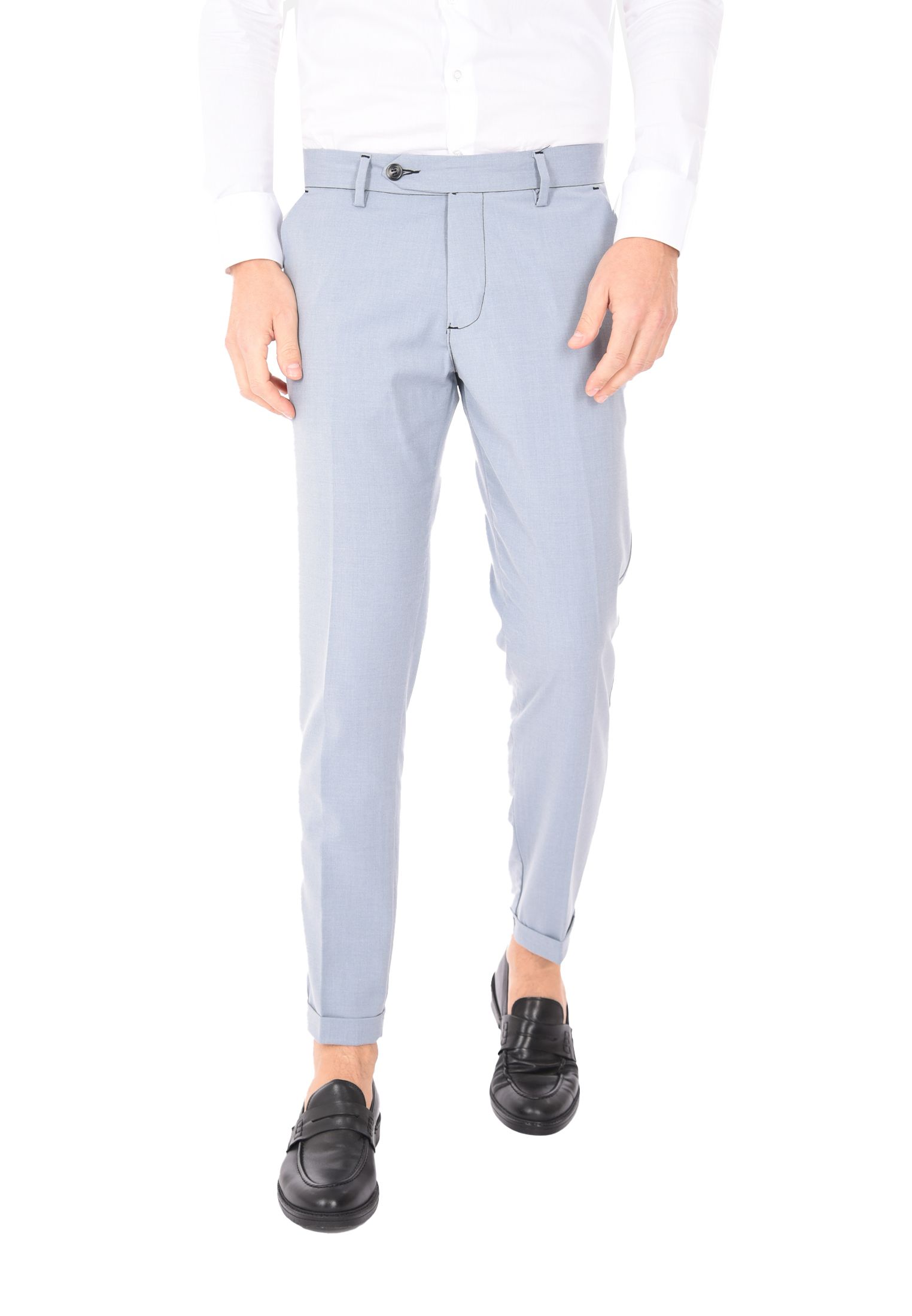 Pantaloni Uomo Chino Slim Pantalone Capri Leggero Estivo Eleganti Made in Italy - Imagen 20 de 45