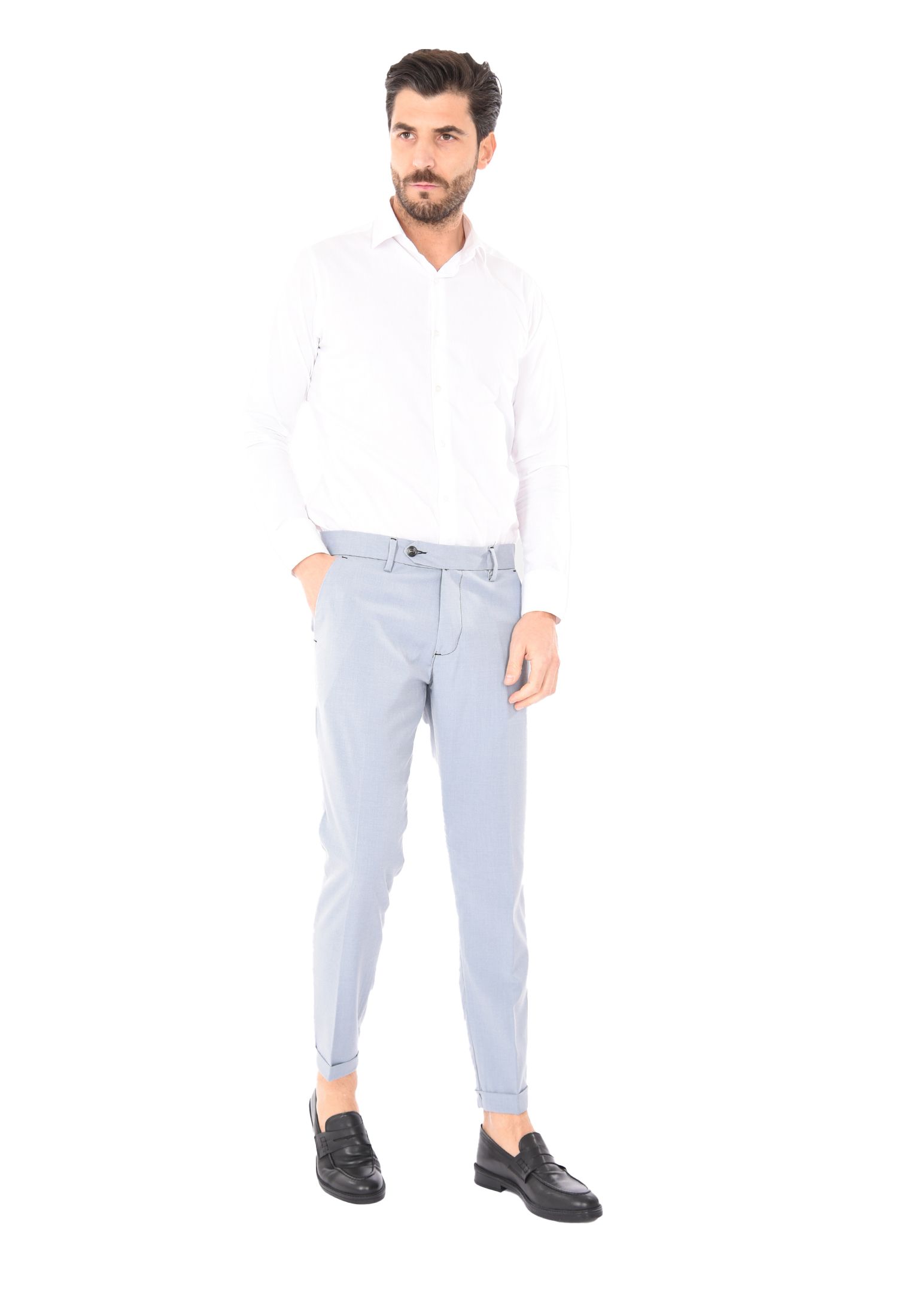 Pantaloni Uomo Chino Slim Pantalone Capri Leggero Estivo Eleganti Made in Italy - Imagen 21 de 45