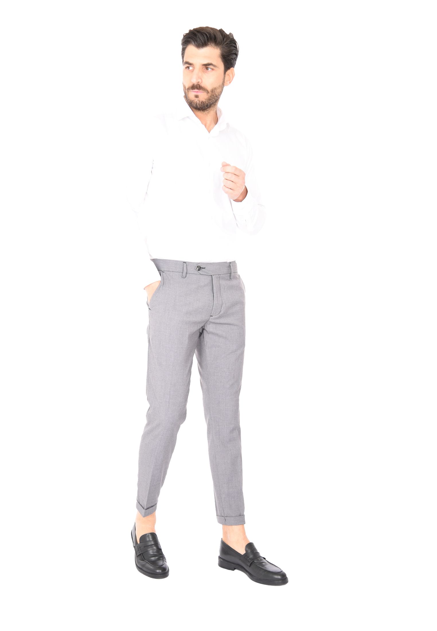 Pantaloni Uomo Chino Slim Pantalone Capri Leggero Estivo Eleganti Made in Italy - Imagen 40 de 45