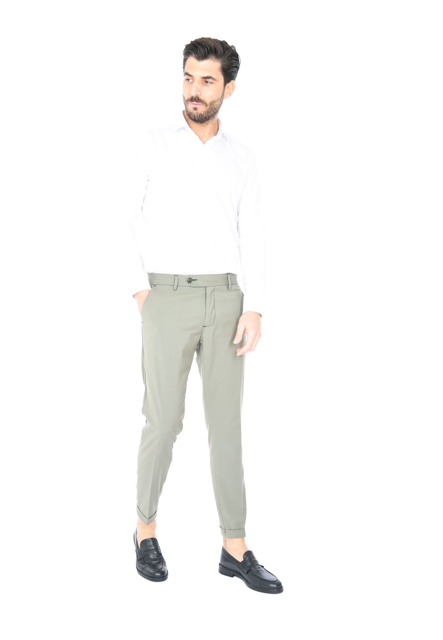 Pantaloni Uomo Chino Slim Pantalone Capri Leggero Estivo Eleganti Made in Italy - Imagen 31 de 45