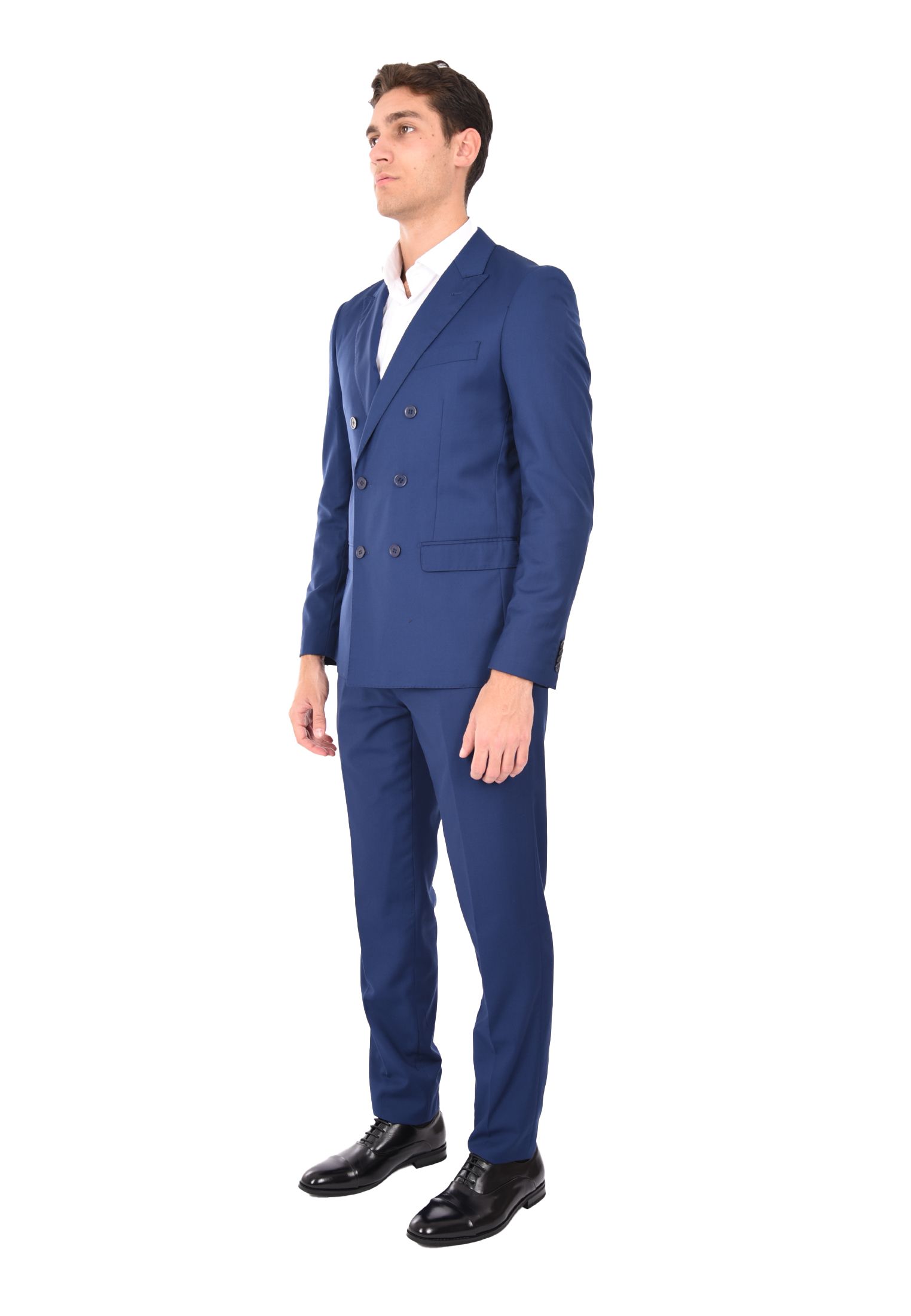 Abito Uomo Elegante Doppiopetto Vestito Cerimonia Completo Sartoriale Slim Fit - Imagen 15 de 17