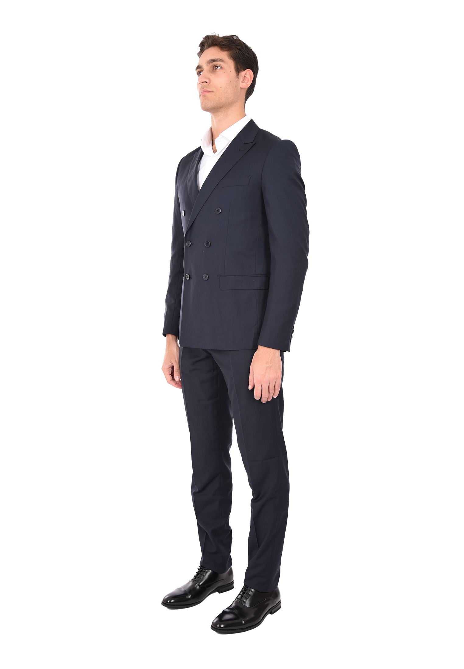 Abito Uomo Elegante Doppiopetto Vestito Cerimonia Completo Sartoriale Slim Fit - Imagen 7 de 17