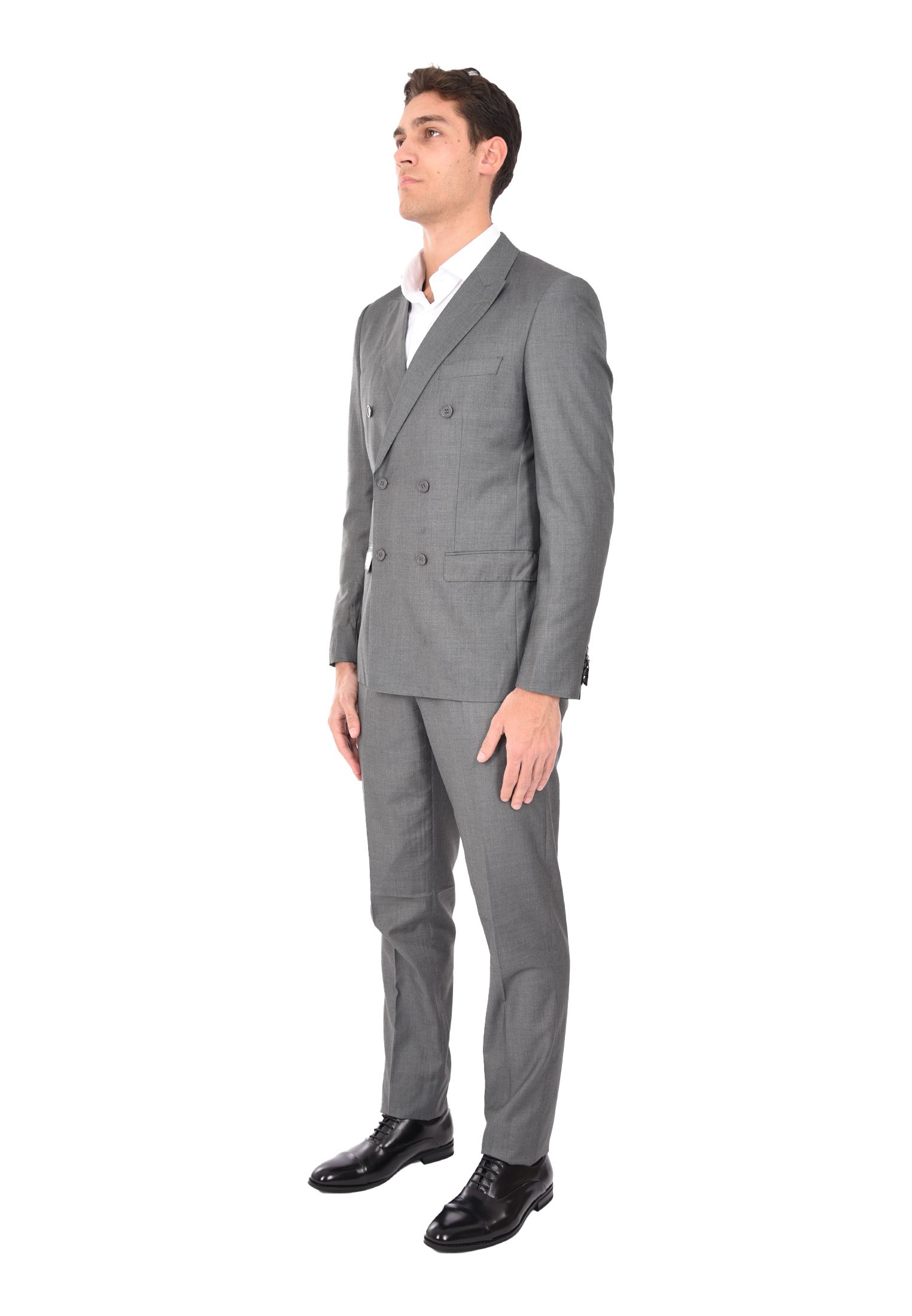 Abito Uomo Elegante Doppiopetto Vestito Cerimonia Completo Sartoriale Slim  Fit