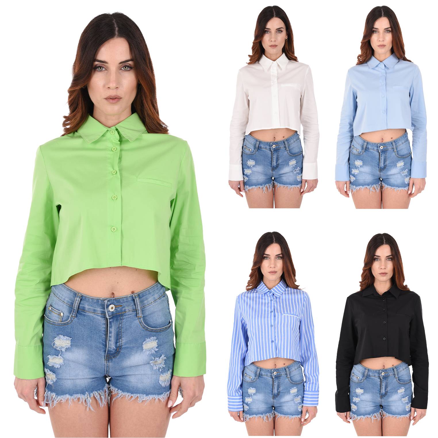 Top Corto Donna Manica Corta – Canotta Slim Fit In Morbido Tessuto, Colore Unico, Stile Casual