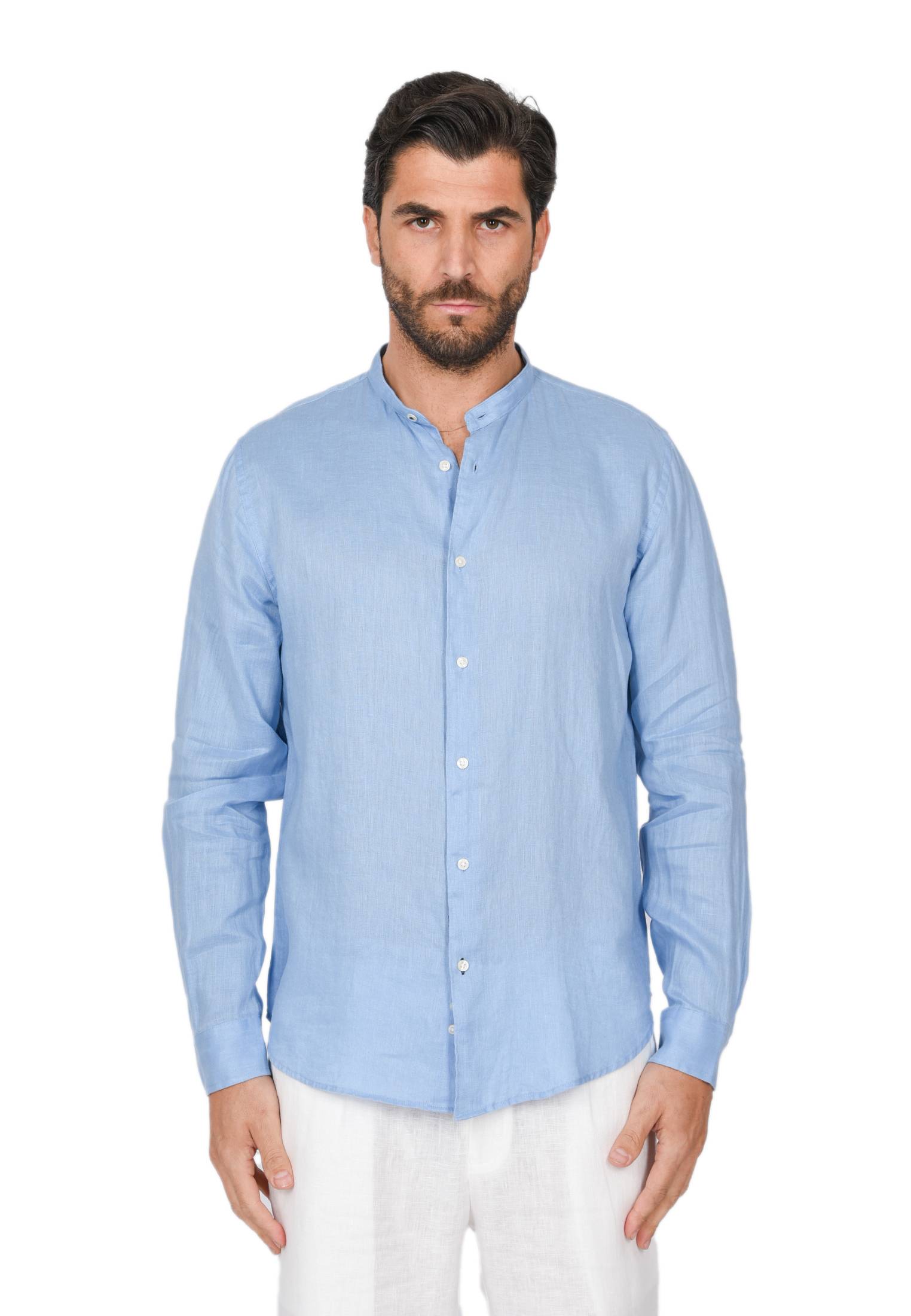 Camicia Uomo di Lino Puro 100% Slim fit Manica Lunga Coreana Sartoriali Elegante - Imagen 22 de 37
